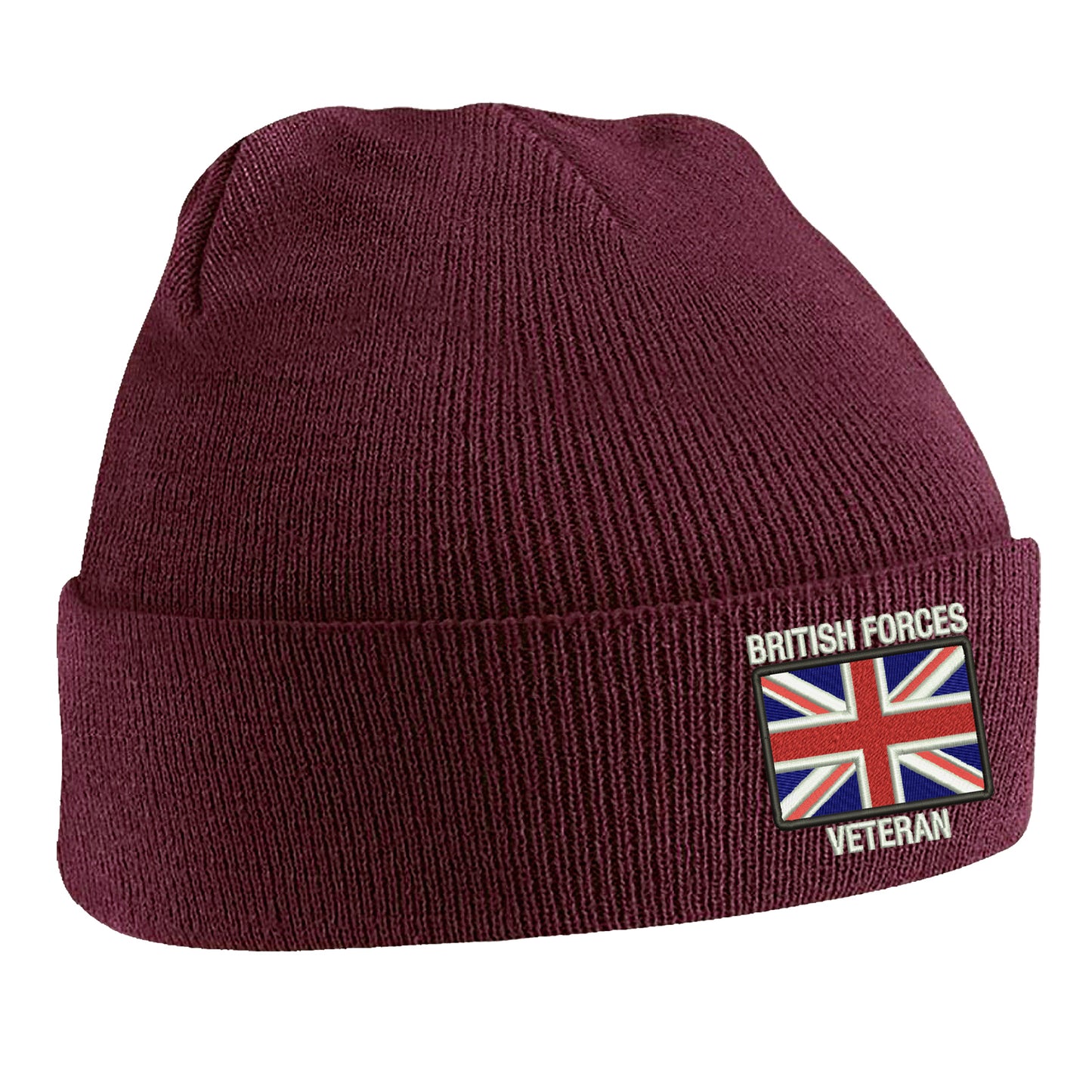 British Forces Veteran Embroidered Beanie Hat