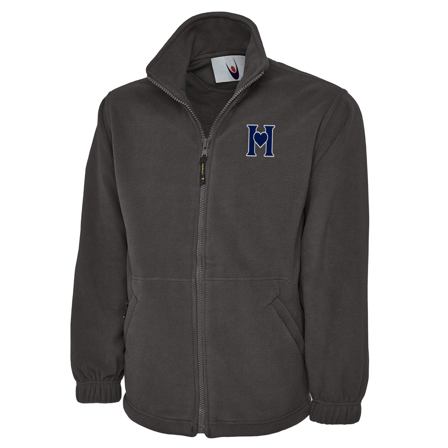 Retro Old School Hearts Football Fleece Jacket