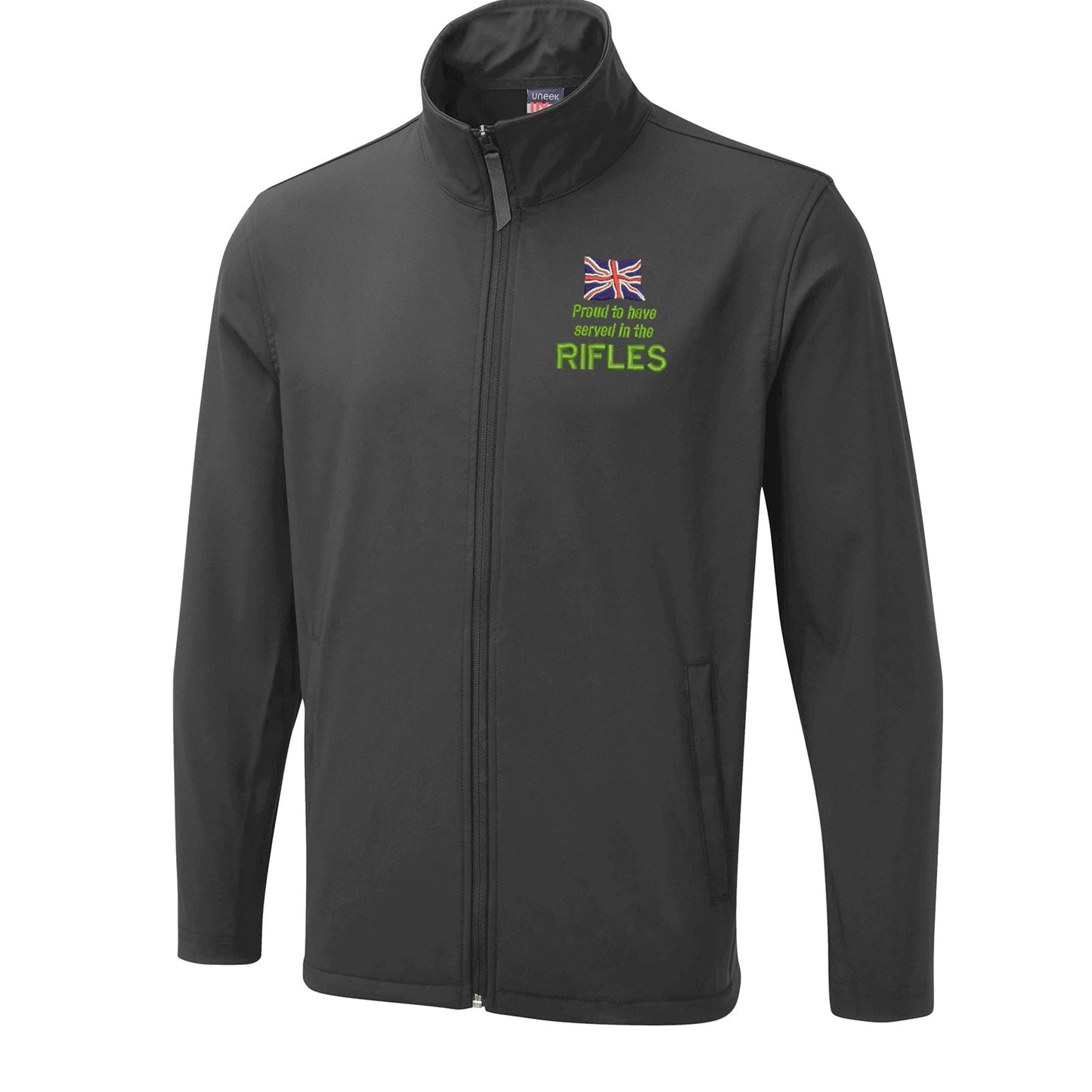 Proud to Have Served in The Rifles Embroidered Lightweight Soft Shell Jacket