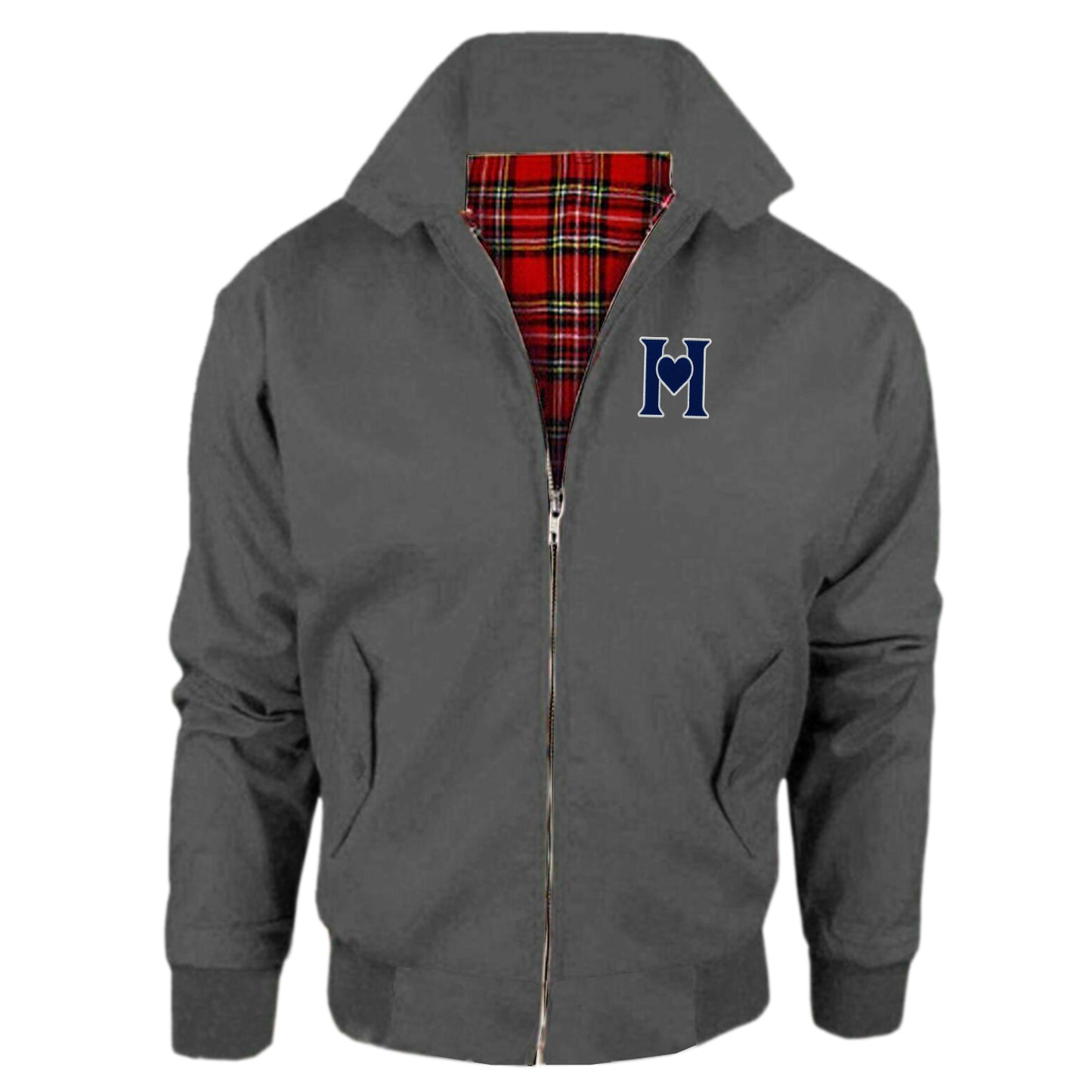 Retro Old School Hearts Football Jacket Mens