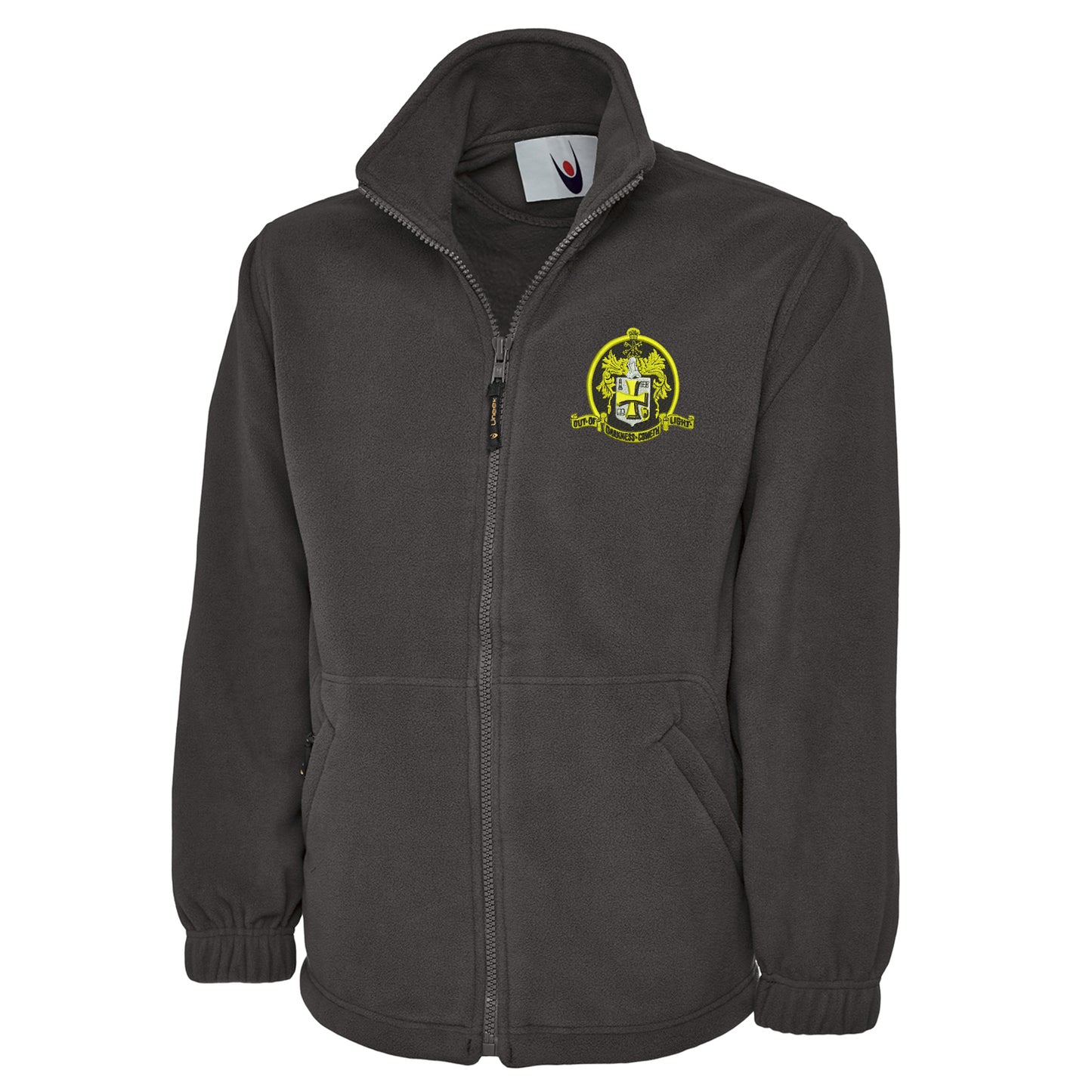 Retro Wolves 1947 Embroidered Premium Fleece Jacket
