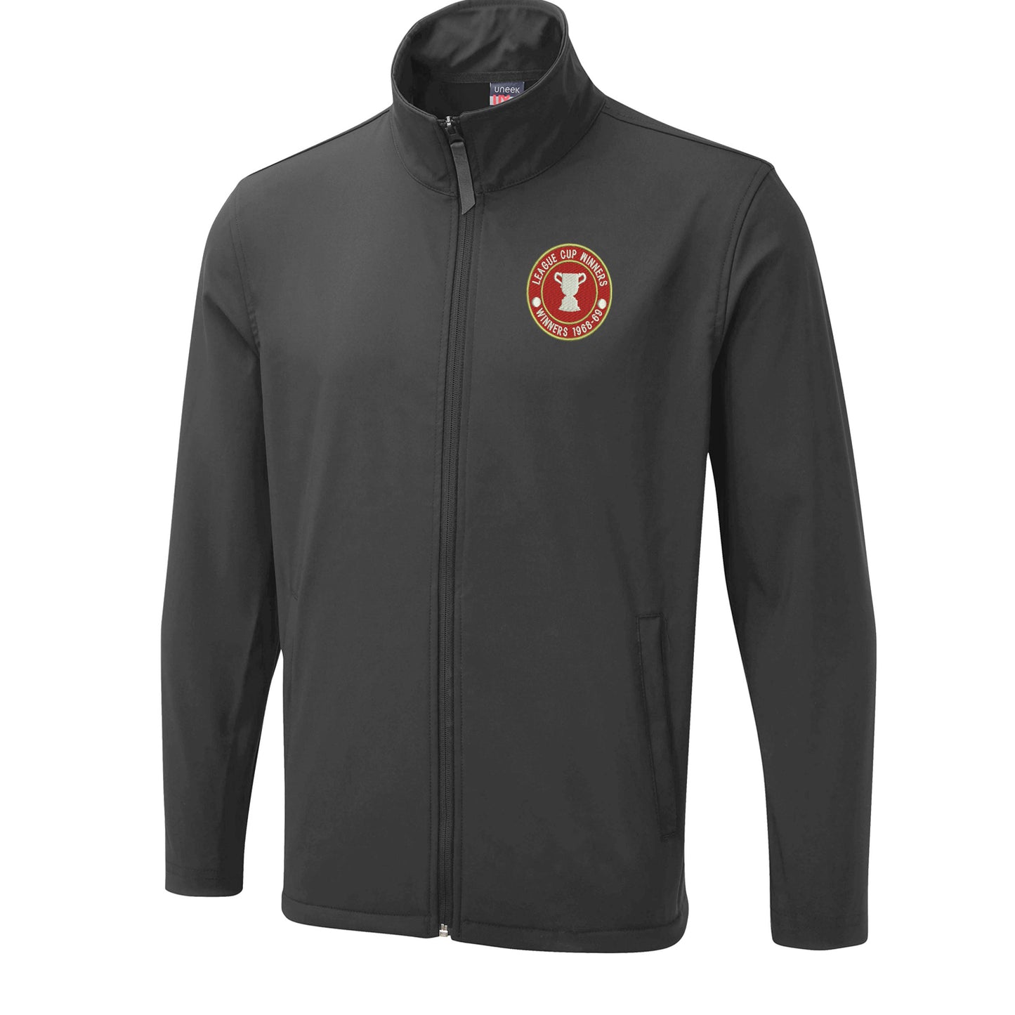 Retro Swindon Town Football League Cup Winners 1969 Embroidered Lightweight Soft Shell Jacket