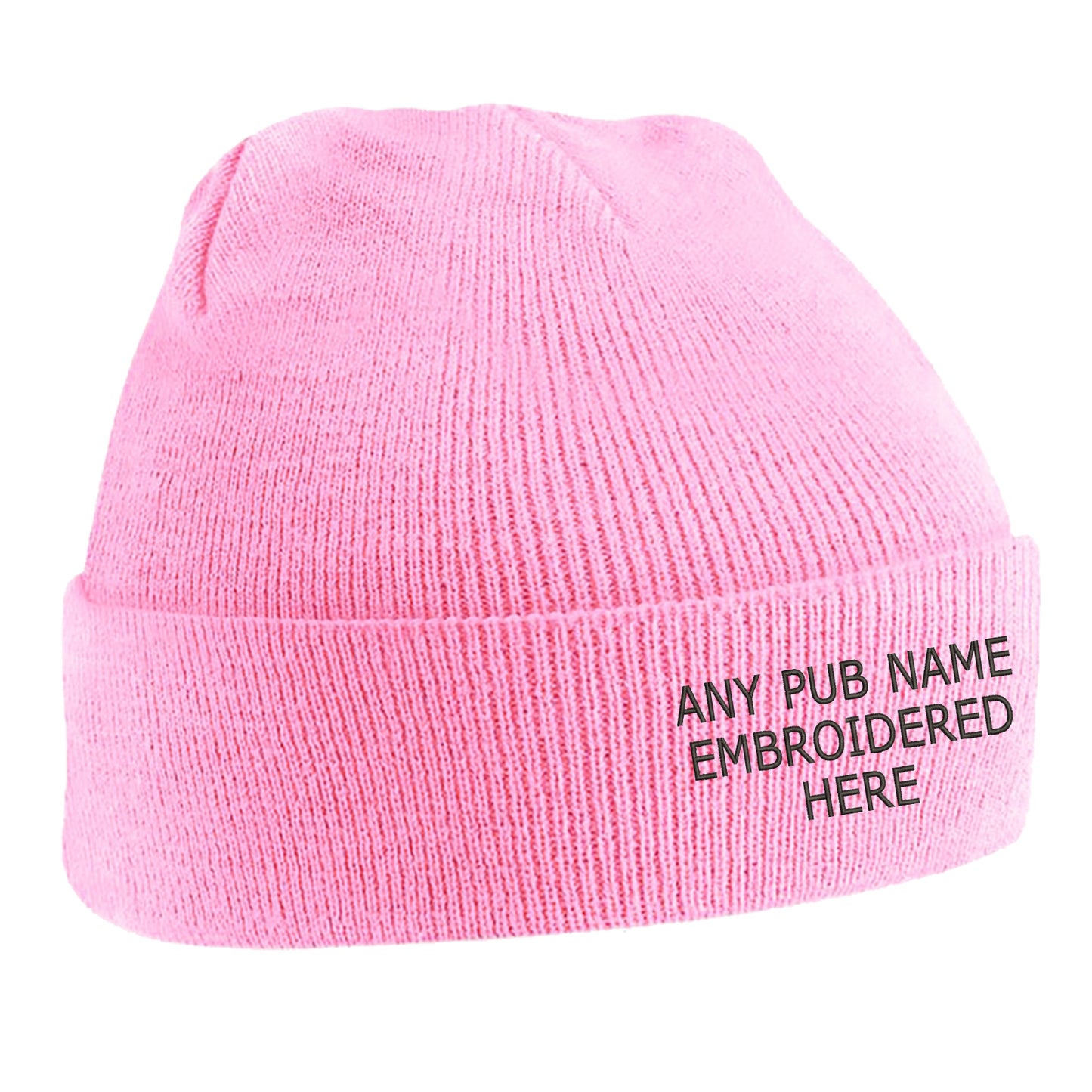Personalised Embroidered Pub Beanie Hat