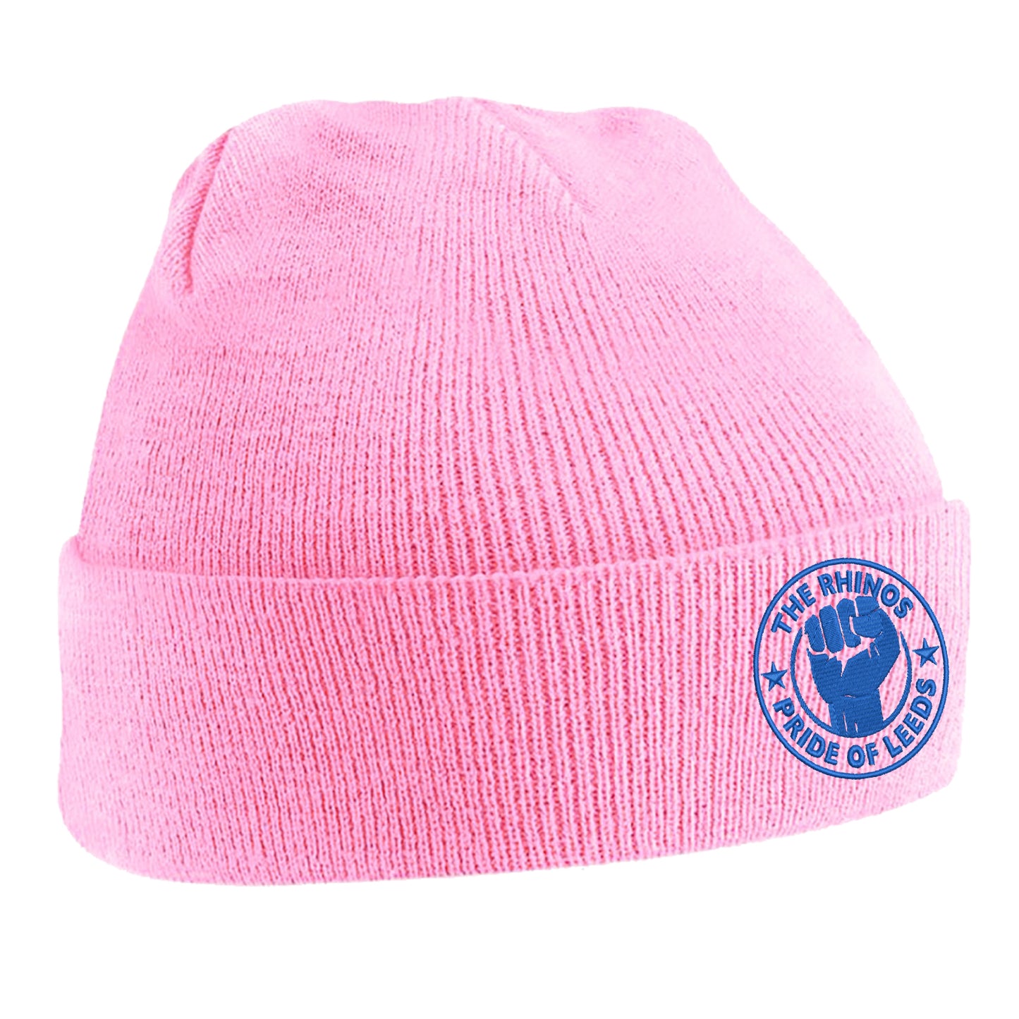 The Rhinos Pride of Leeds Embroidered Beanie Hat