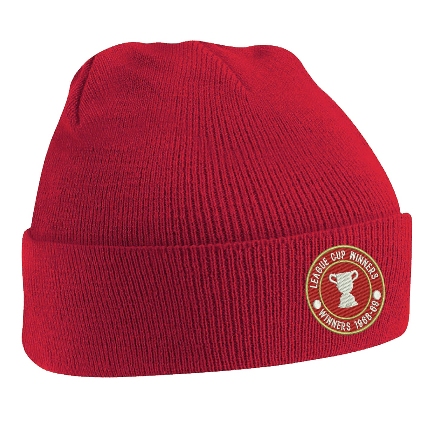 Retro Swindon Town Football League Cup Winners 1969 Embroidered Beanie Hat