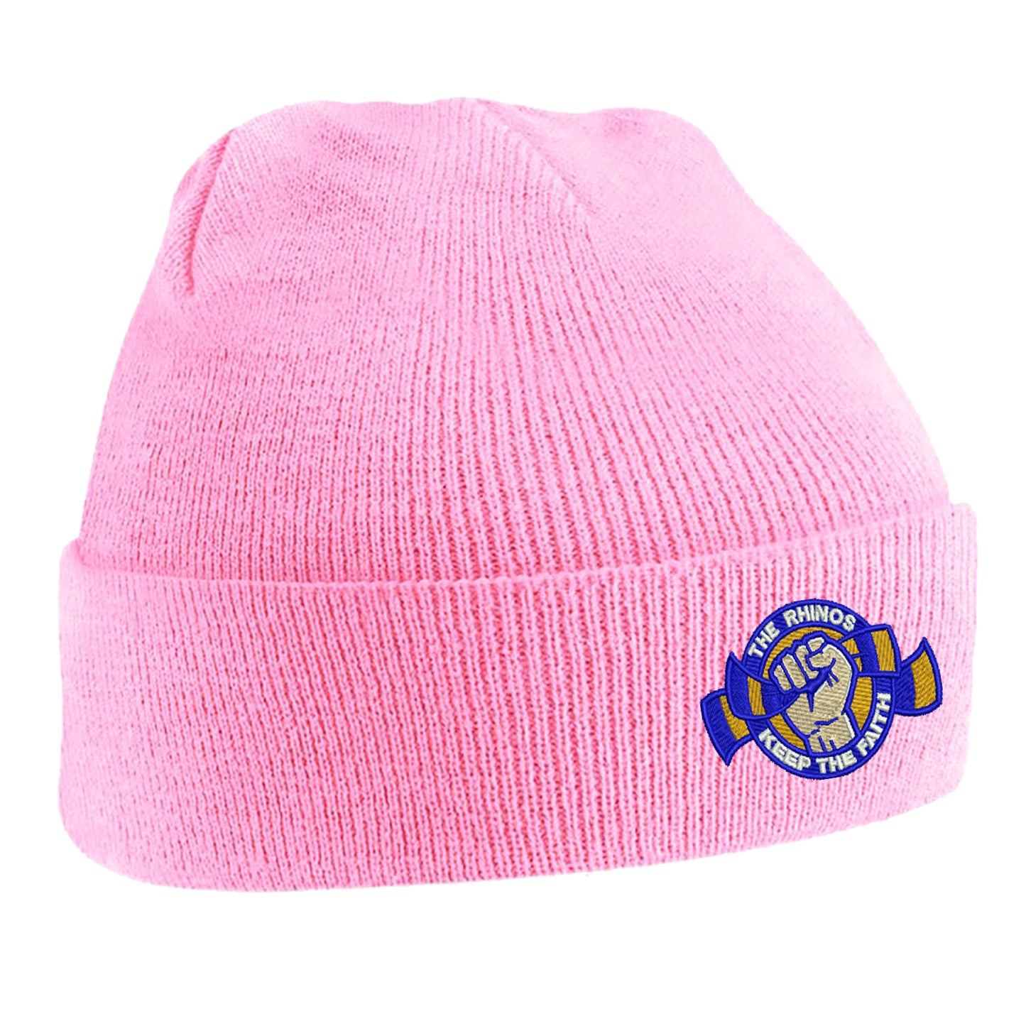 The Rhinos Keep The Faith Embroidered Beanie Hat