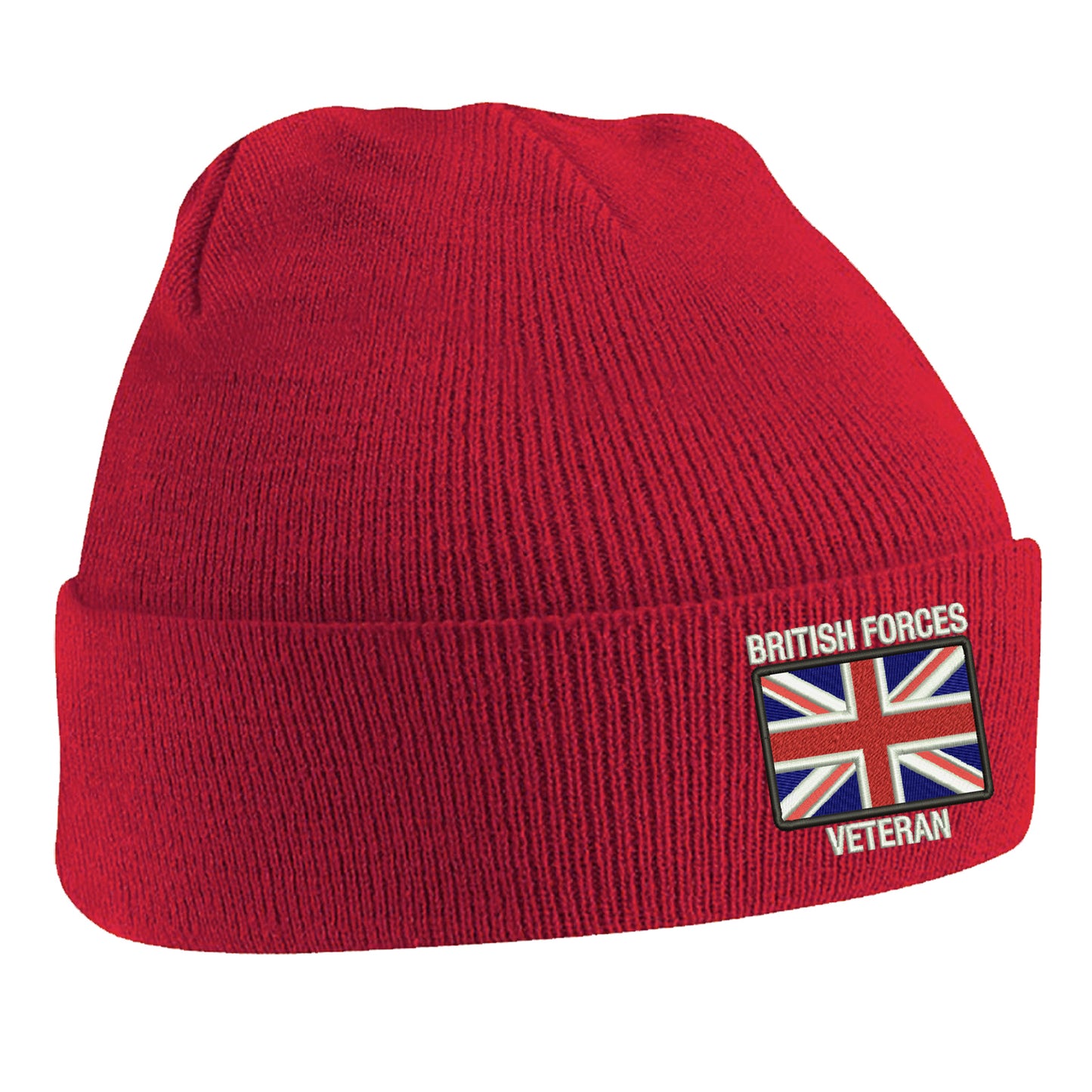 British Forces Veteran Embroidered Beanie Hat