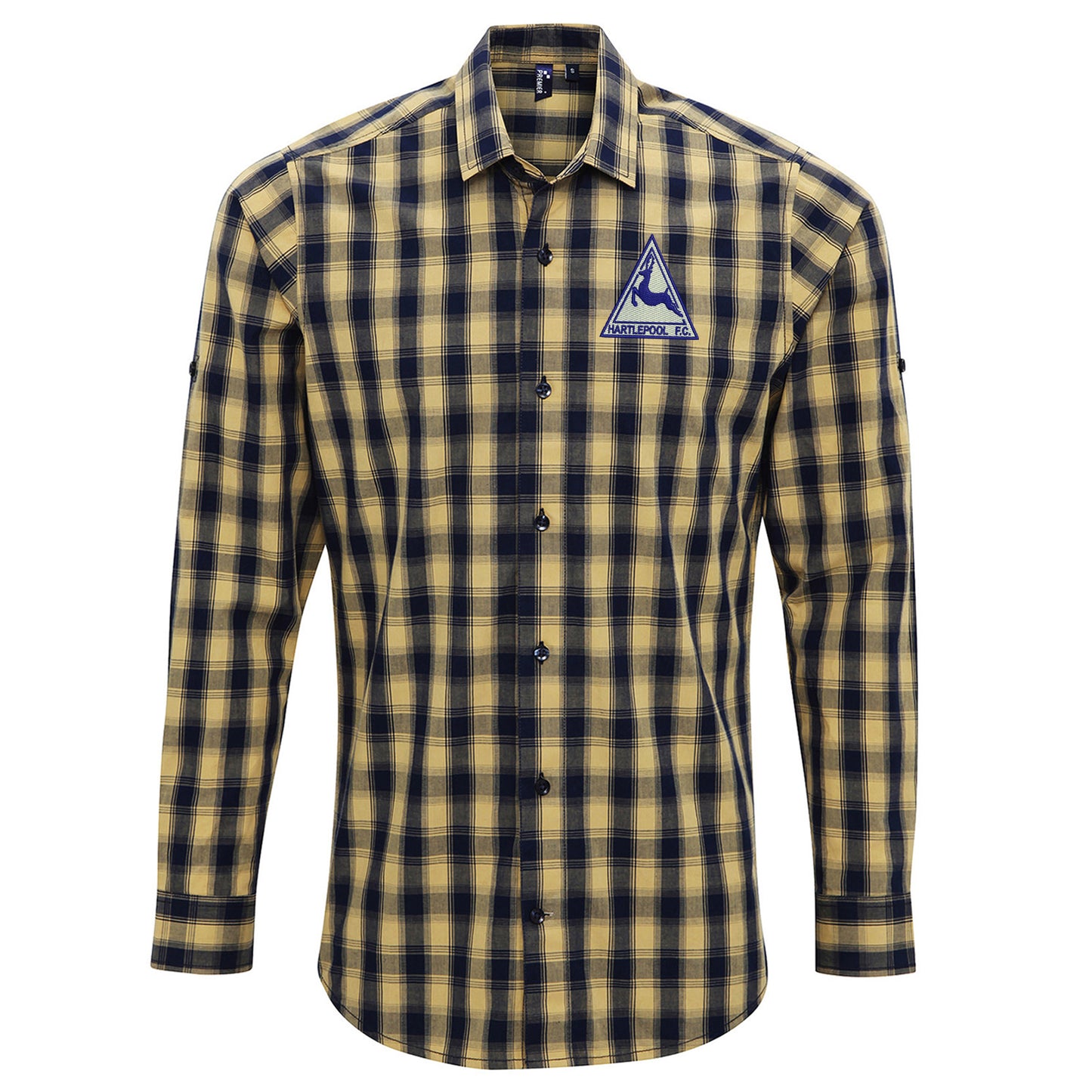 Retro Hartlepool Embroidered Long Sleeve Mulligan Check Shirt