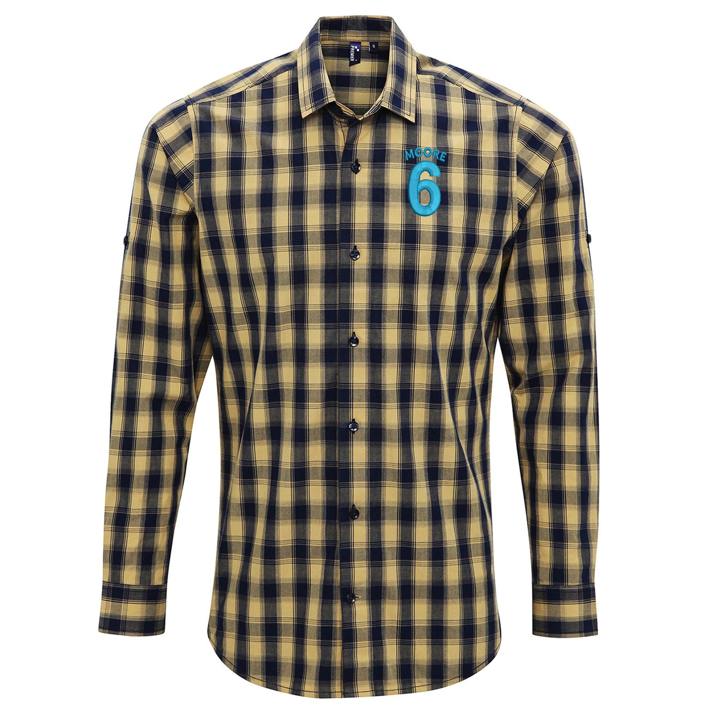 Moore 6 Embroidered Long Sleeve Mulligan Check Shirt