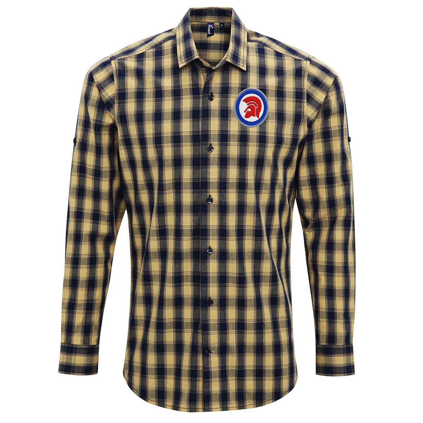 Trojan Helmet Roundel Check Long Sleeve Shirt Trojan Helmet Roundel Check Long Sleeve Shirt