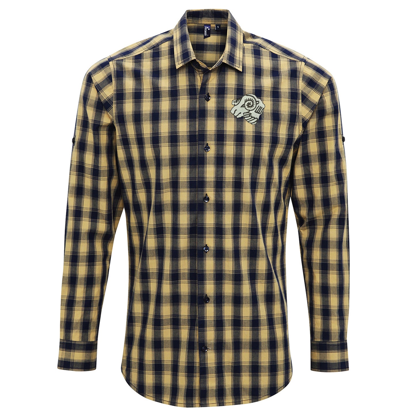 Retro Derby 1968 Embroidered Long Sleeve Mulligan Check Shirt