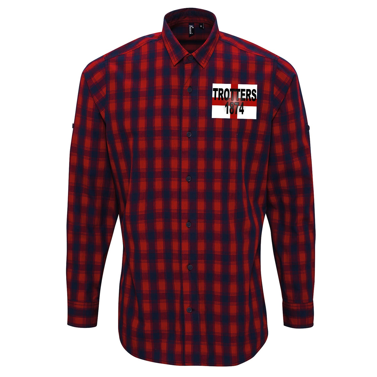 Trotters 1874 England Flag Check Shirt