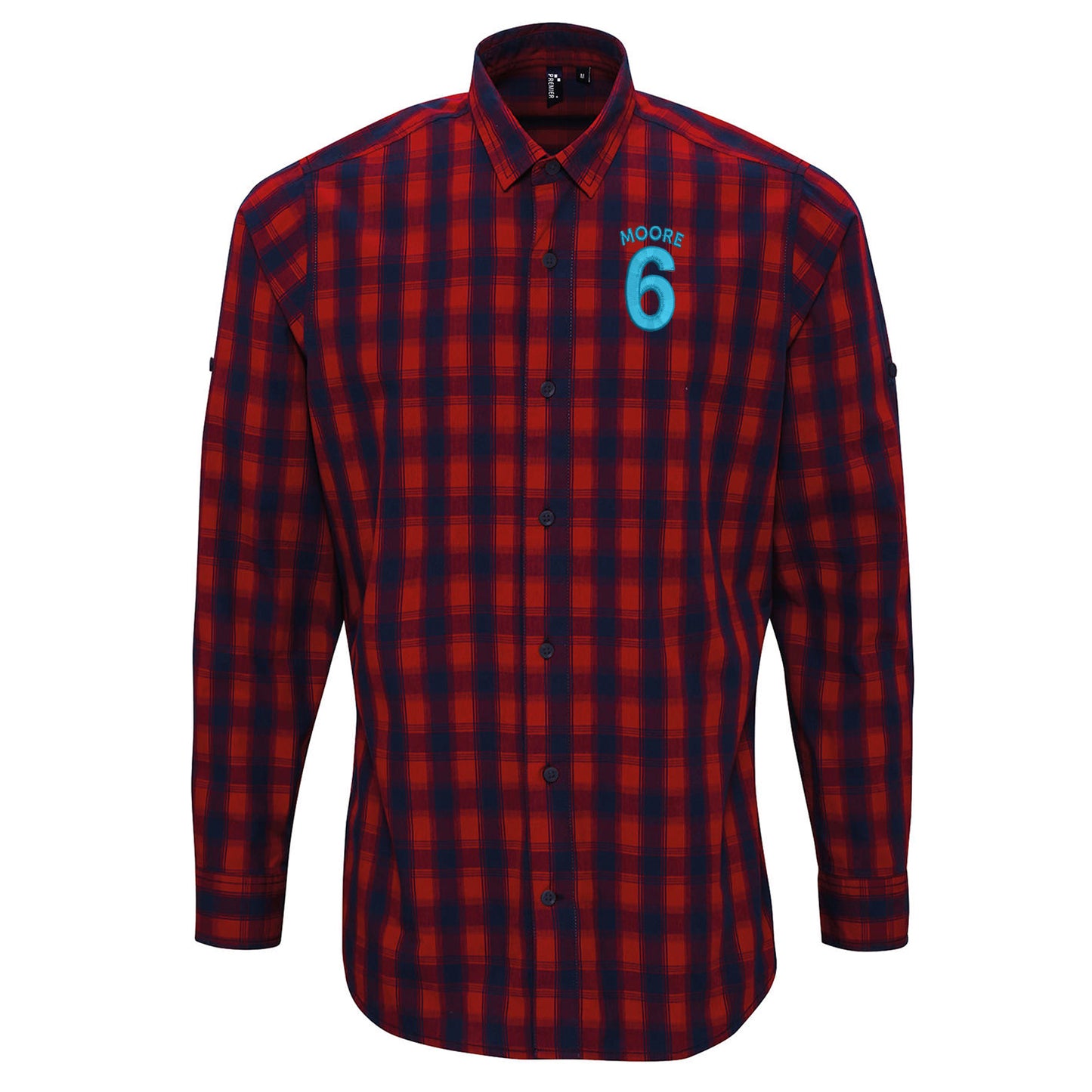 Moore 6 Embroidered Long Sleeve Mulligan Check Shirt