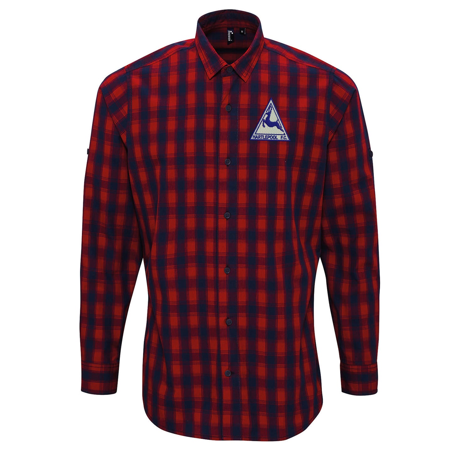 Retro Hartlepool Embroidered Long Sleeve Mulligan Check Shirt
