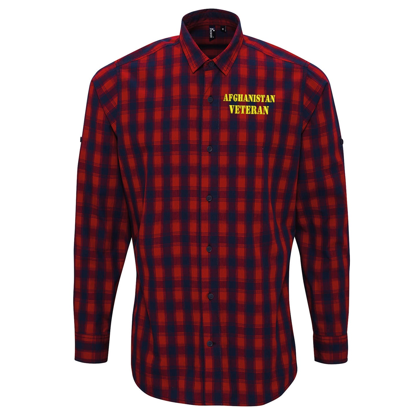 Afghanistan Veteran Check Long Sleeve Shirt