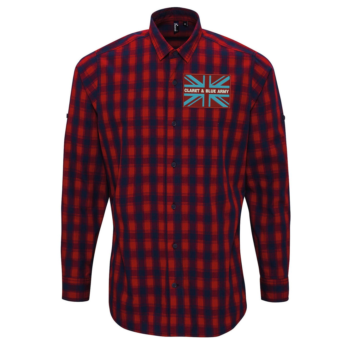Claret & Blue Army Coloured Union Jack Shirt