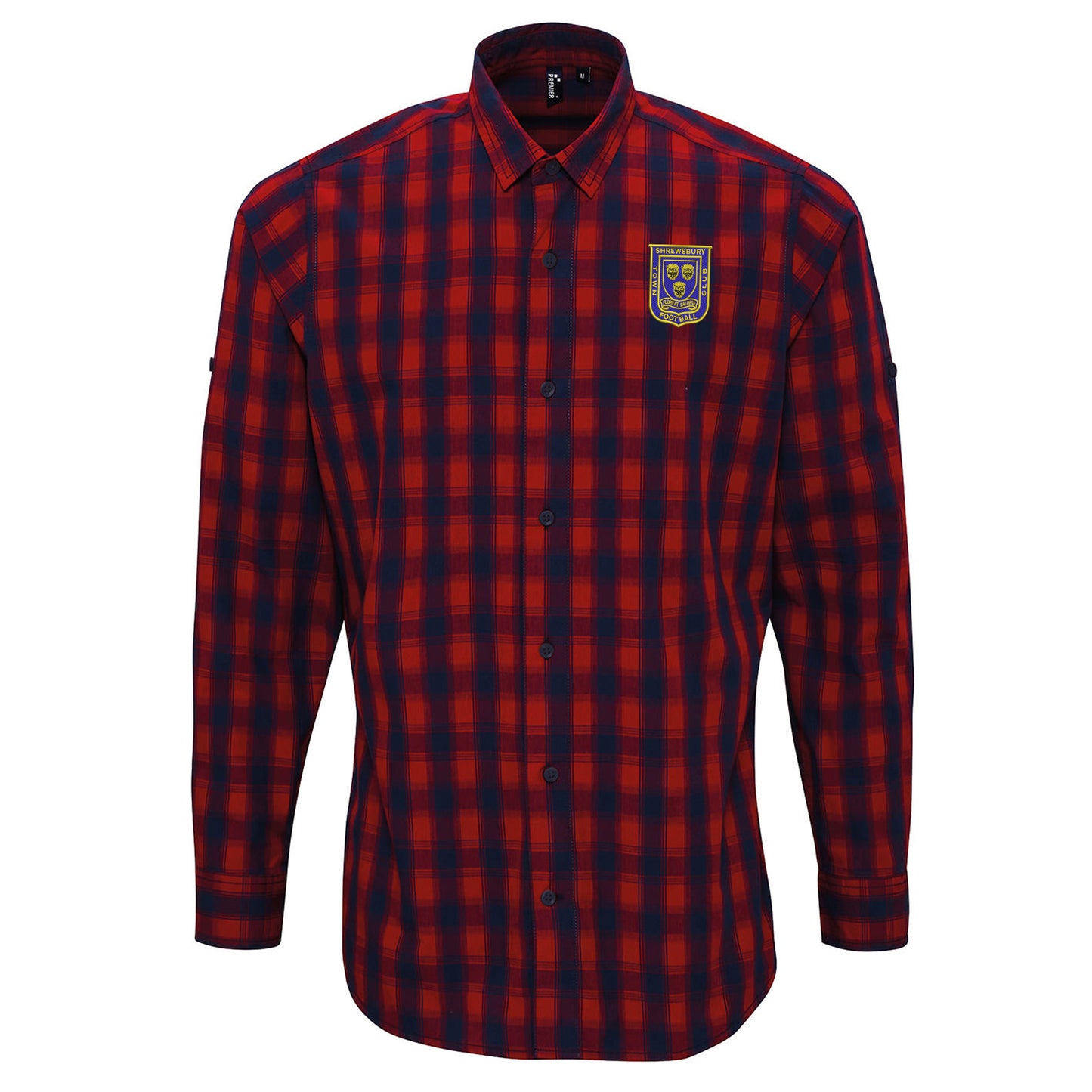 Shrewsbury 1970 Embroidered Long Sleeve Check Shirt