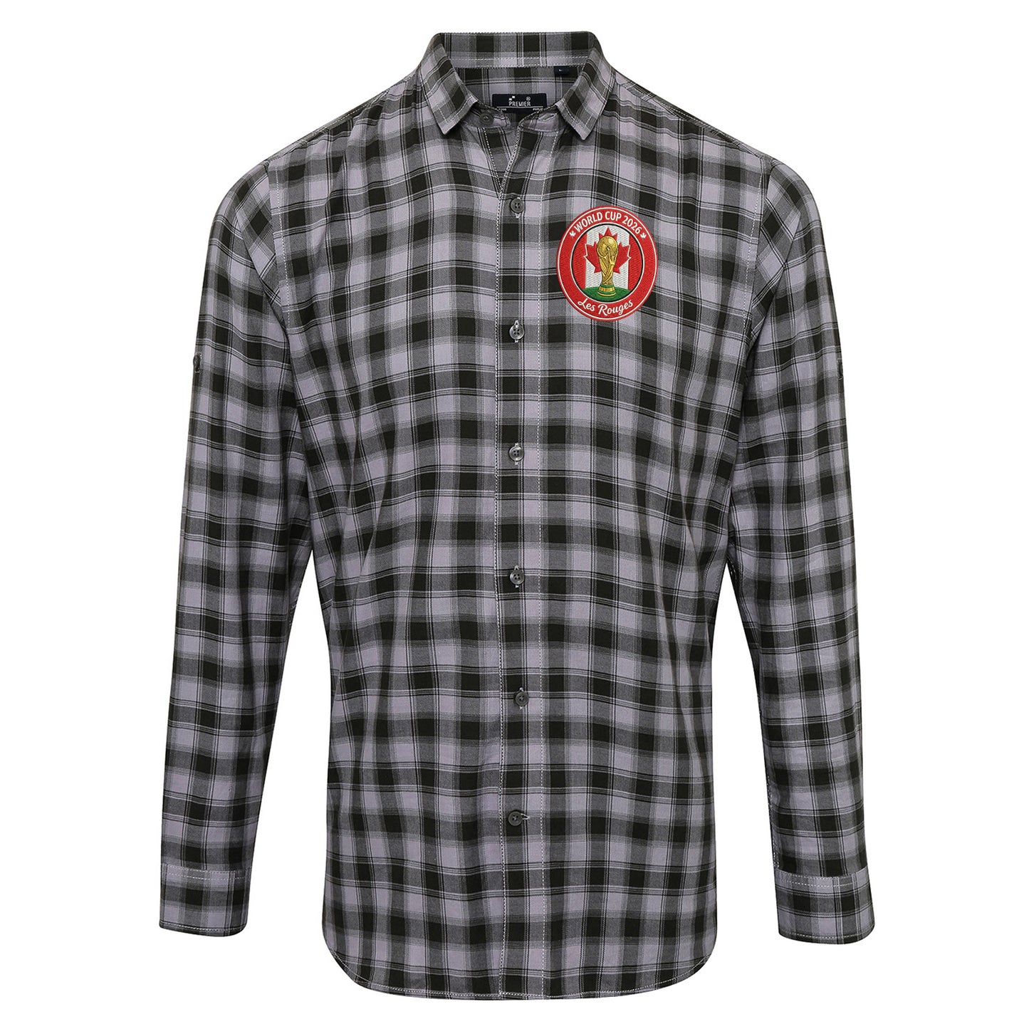 Canada WC 2026 Football Check Long Sleeve Shirt