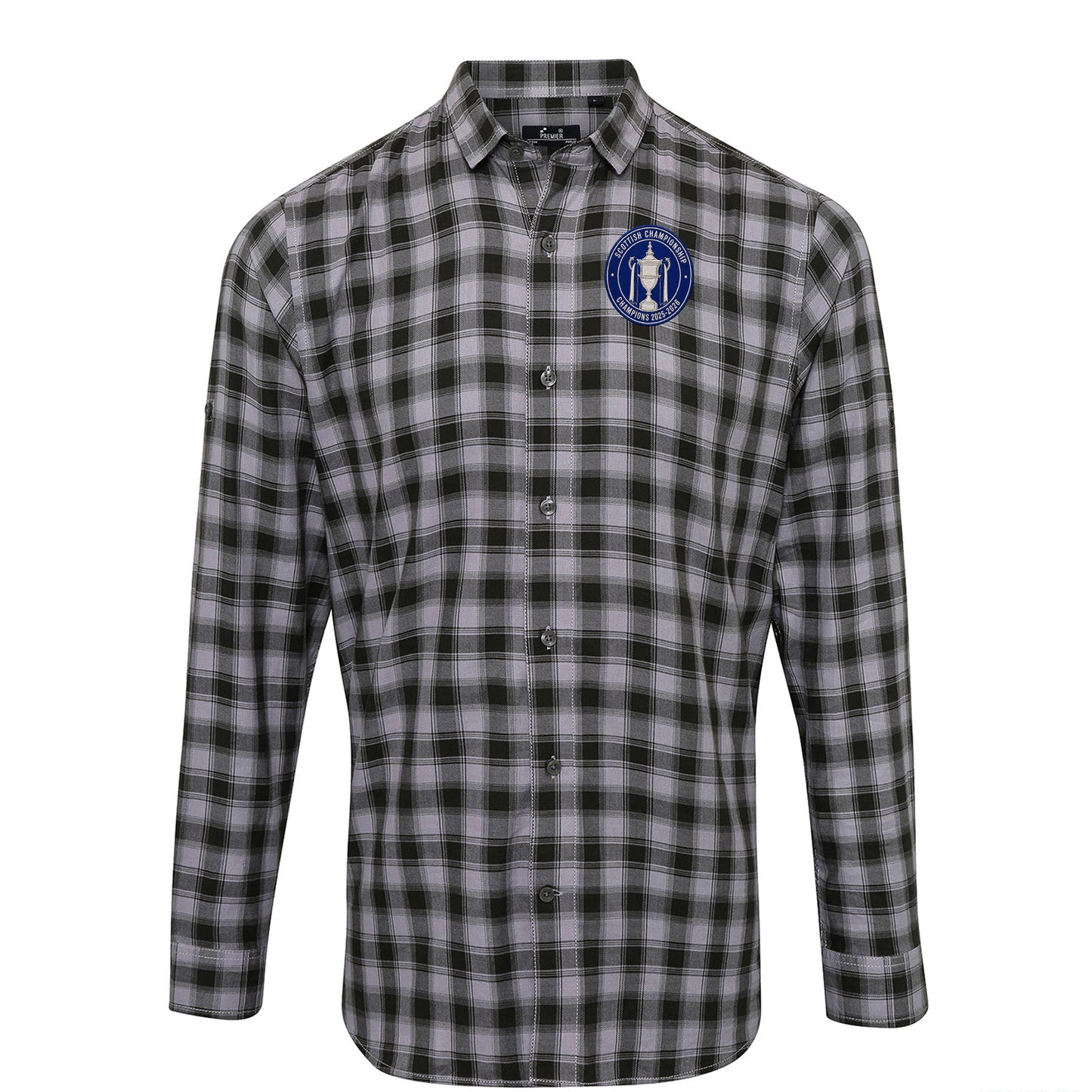 St Johnstone Scottish Champions 2025-2026 Check Long Sleeve Shirt