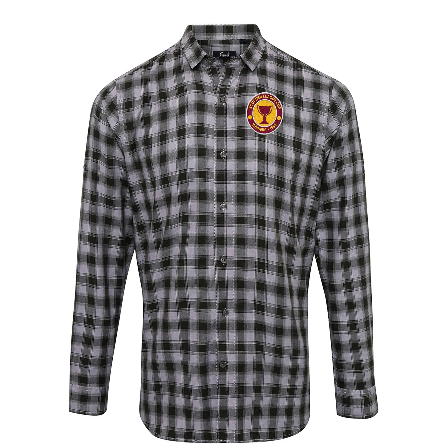 Motherwell Scottish League Cup Winners 1950 Check Long Sleeve Shirt