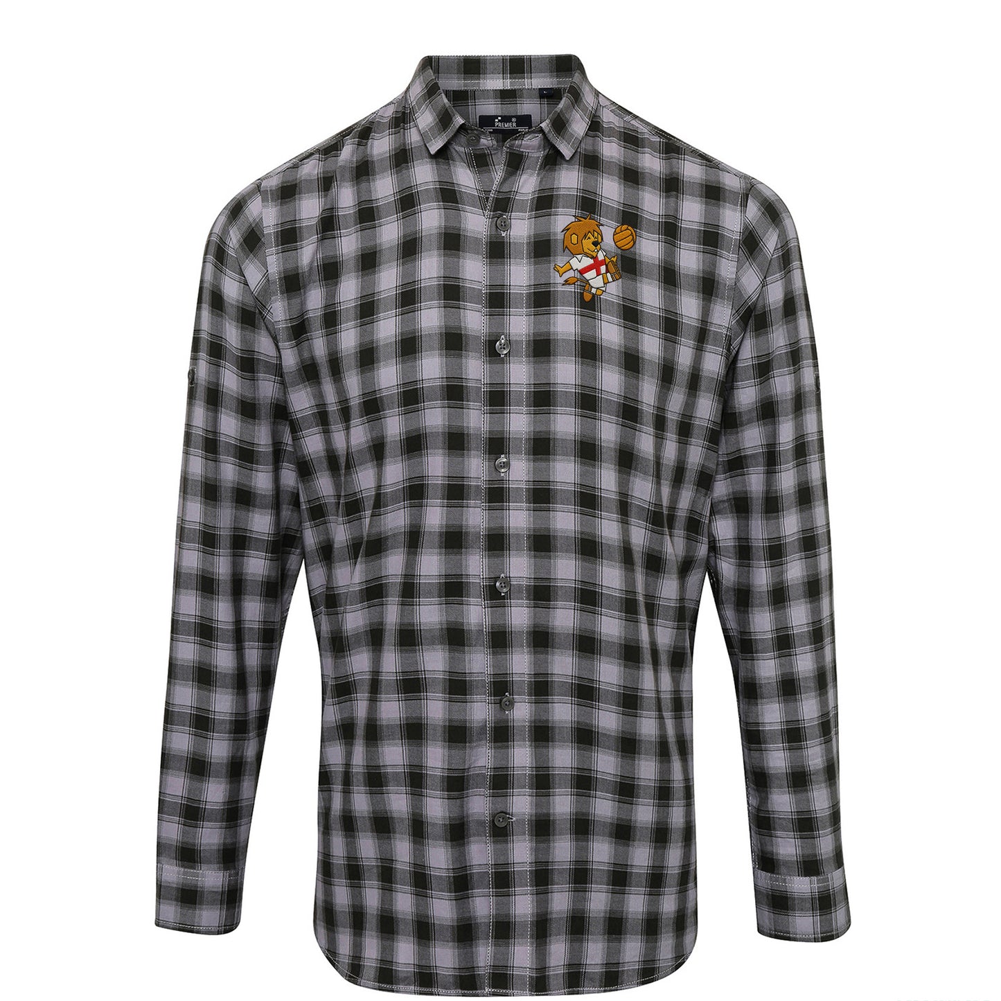 England World Cup Willie 1966 Check Long Sleeve Shirt