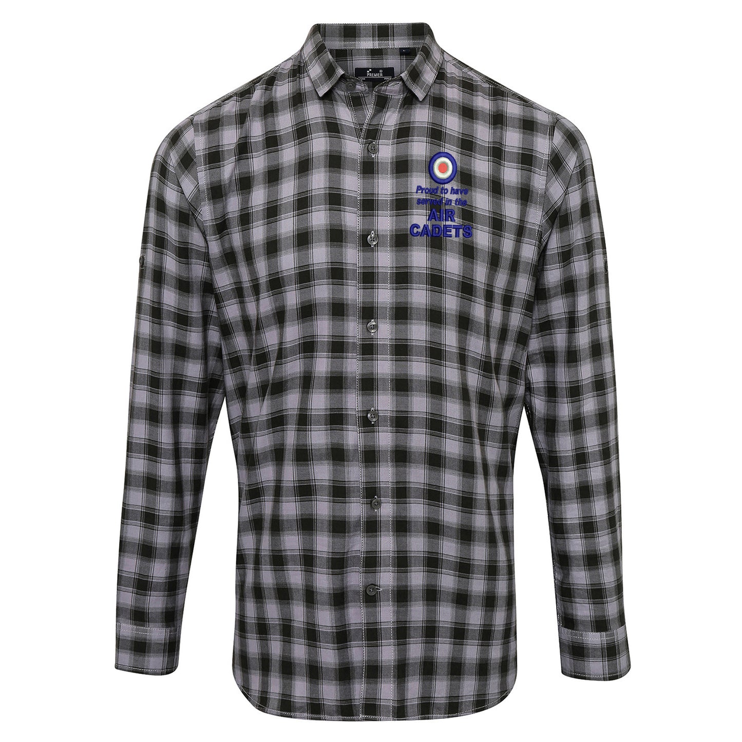 Proud to Have Served in The Air Cadets Check Long Sleeve Shirt