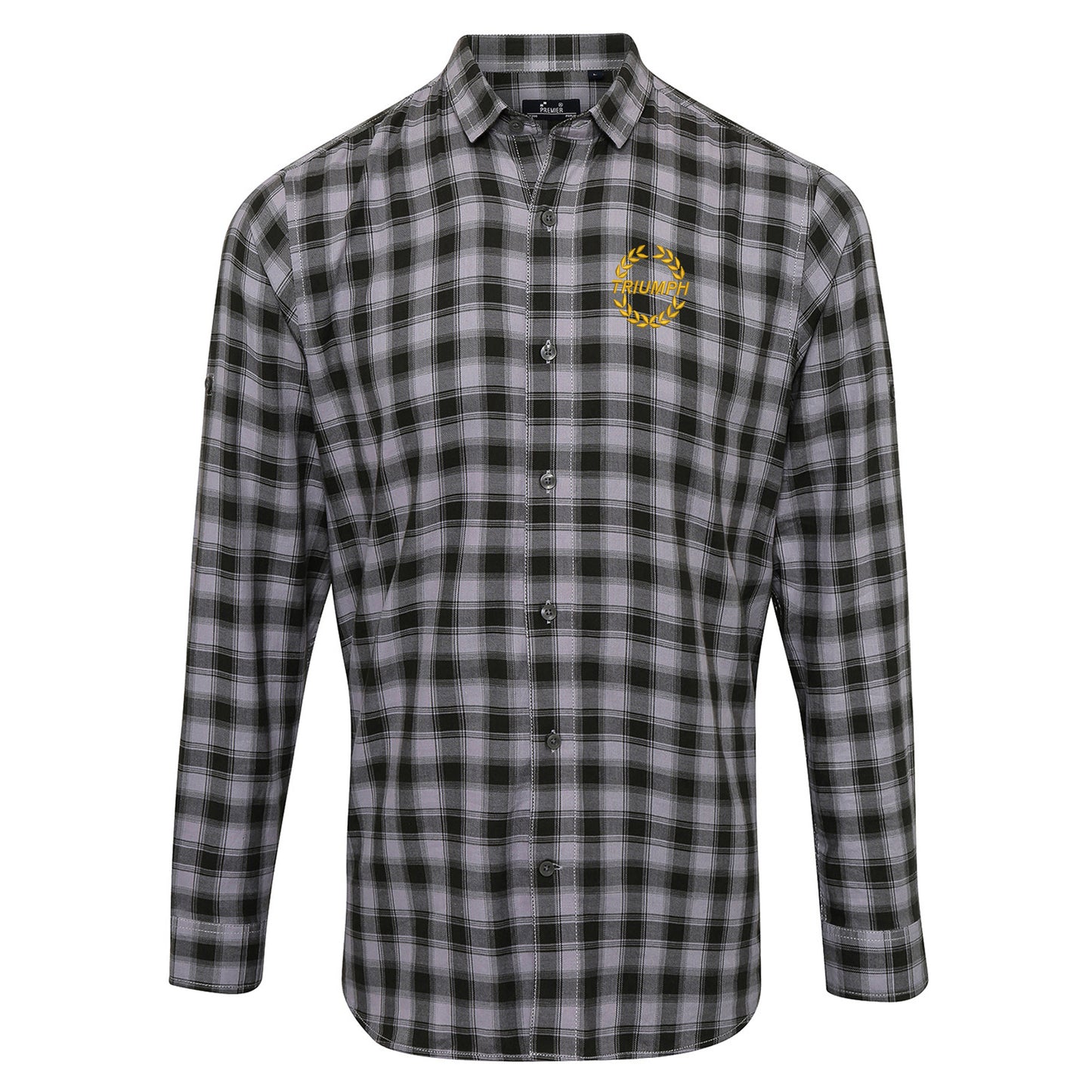 Triumph Motor Company Embroidered Long Sleeve Mulligan Check Shirt