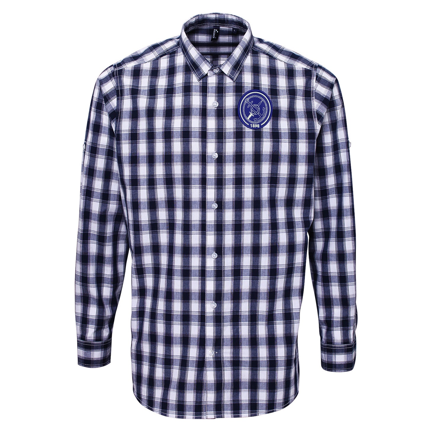 Retro Portsmouth 1898 Check Long Sleeve Shirt