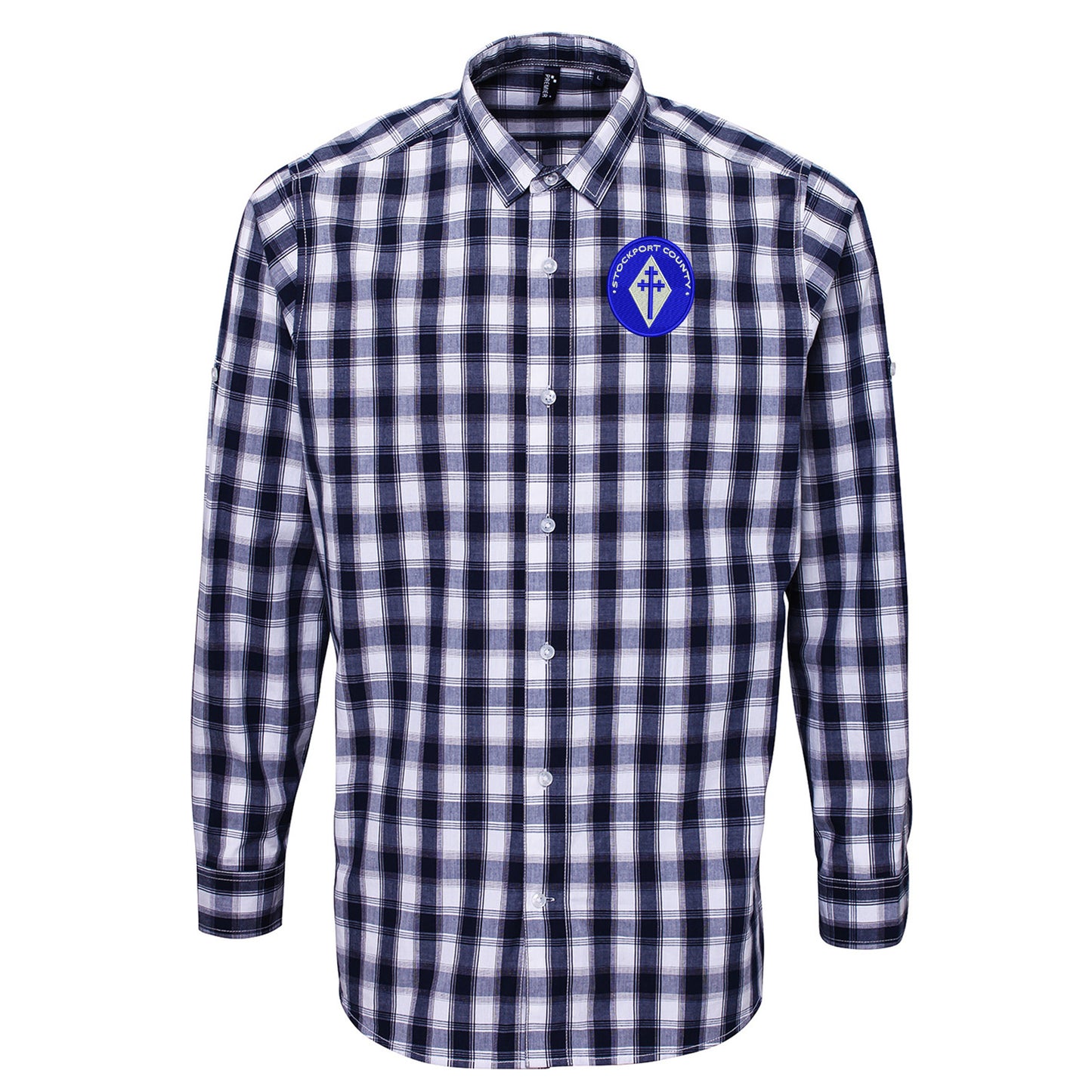 Retro Stockport 1978 Embroidered Long Sleeve Mulligan Check Shirt