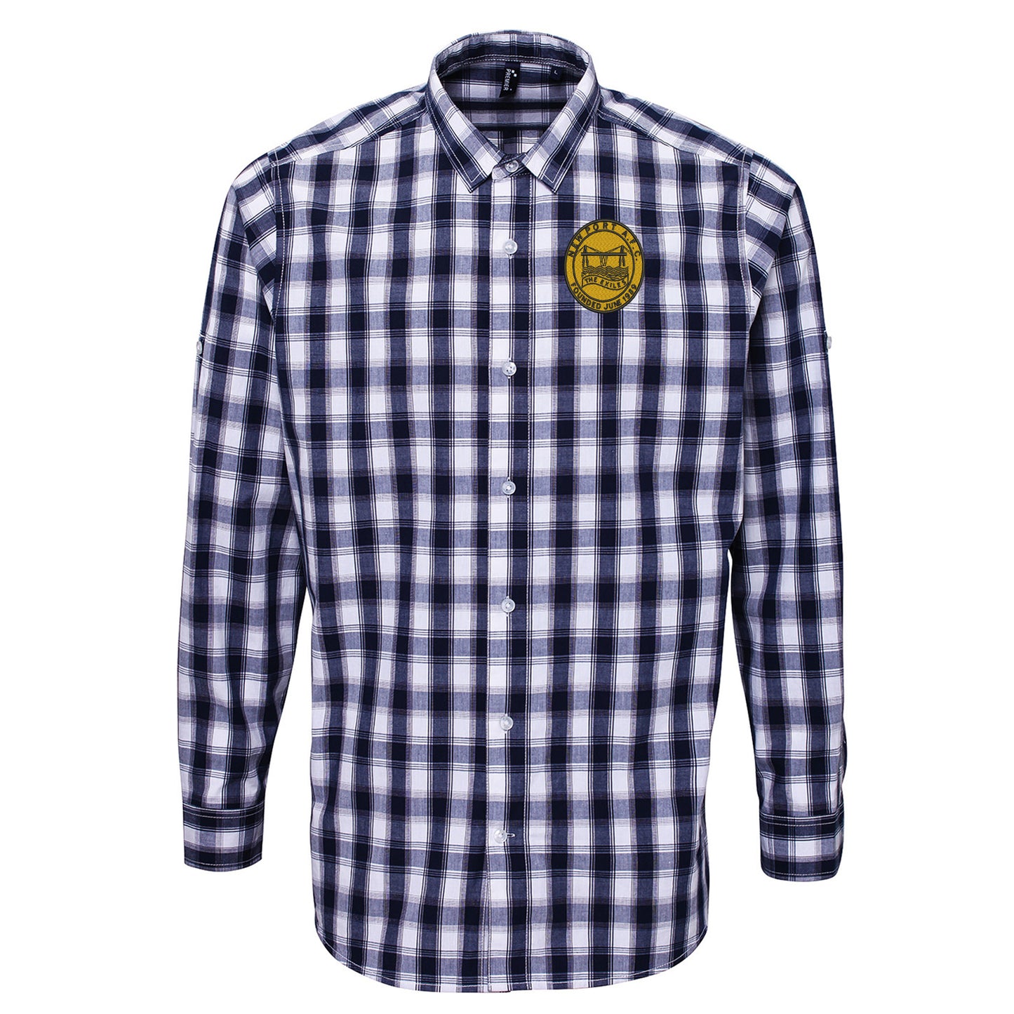 Retro Newport 1989 Embroidered Long Sleeve Mulligan Check Shirt