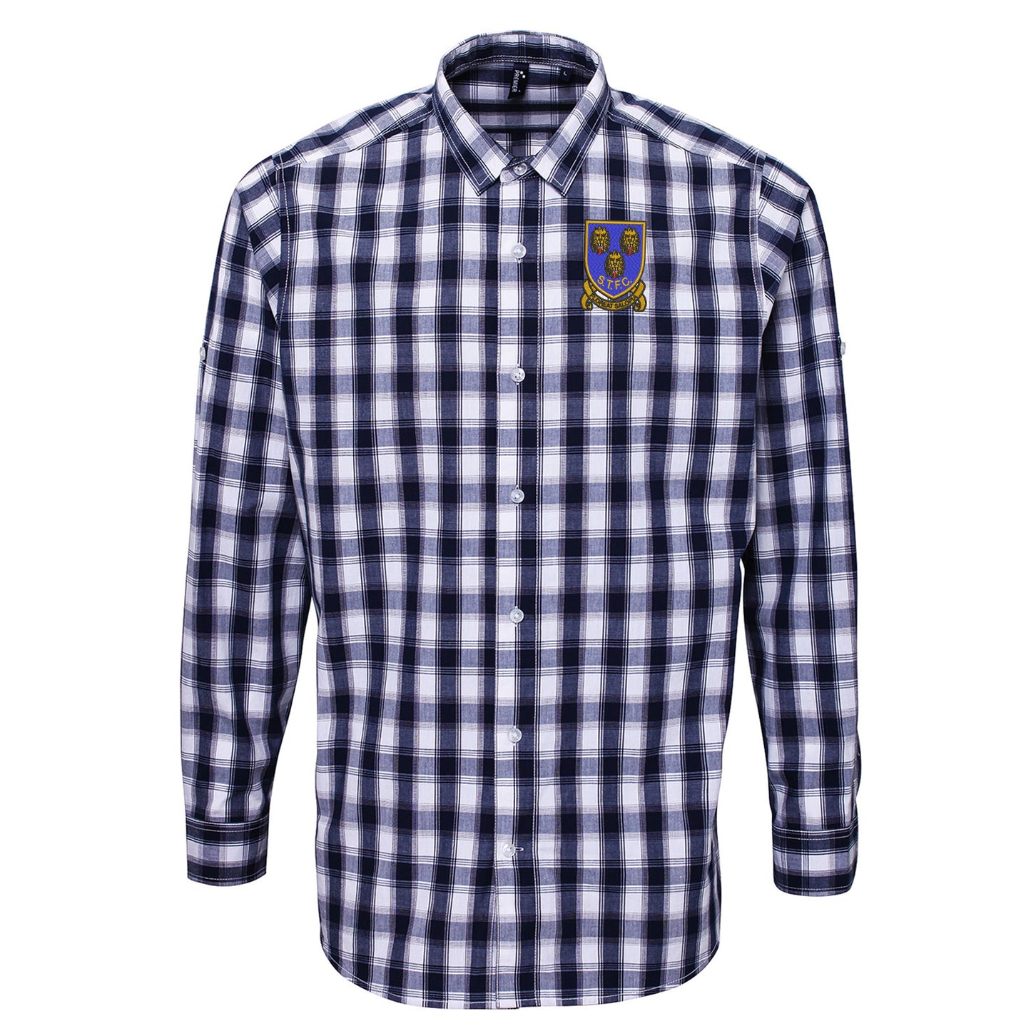 Retro Shrewsbury 1993 Embroidered Long Sleeve Mulligan Check Shirt