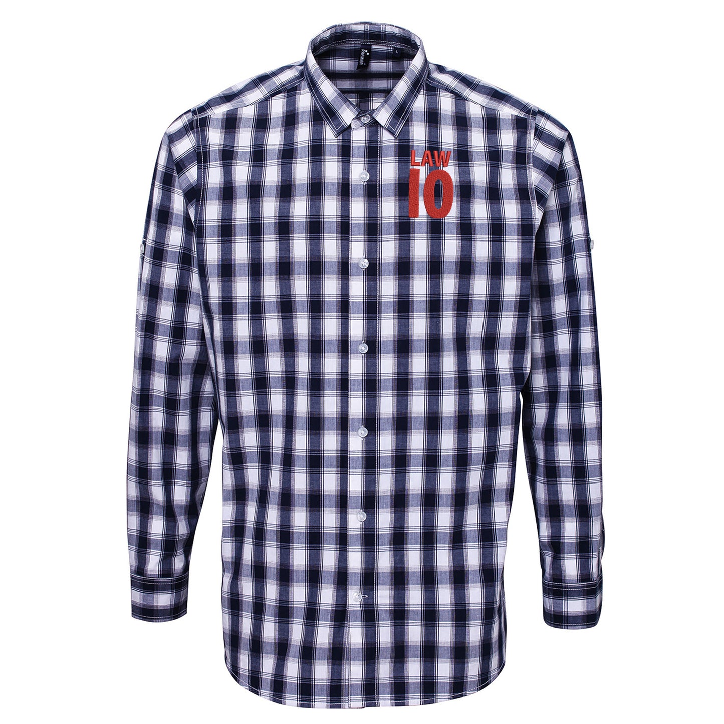 Law 10 Embroidered Long Sleeve Mulligan Check Shirt