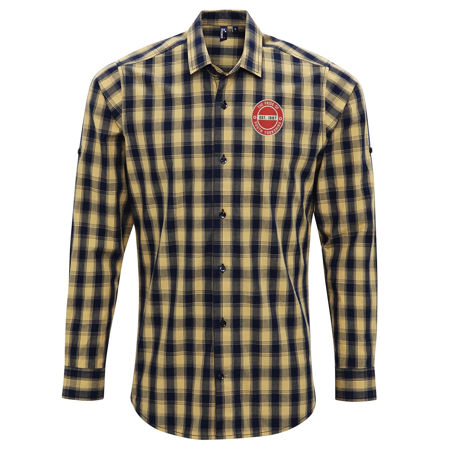 The Pride of South Yorkshire 1887 Embroidered Long Sleeve Mulligan Check Shirt