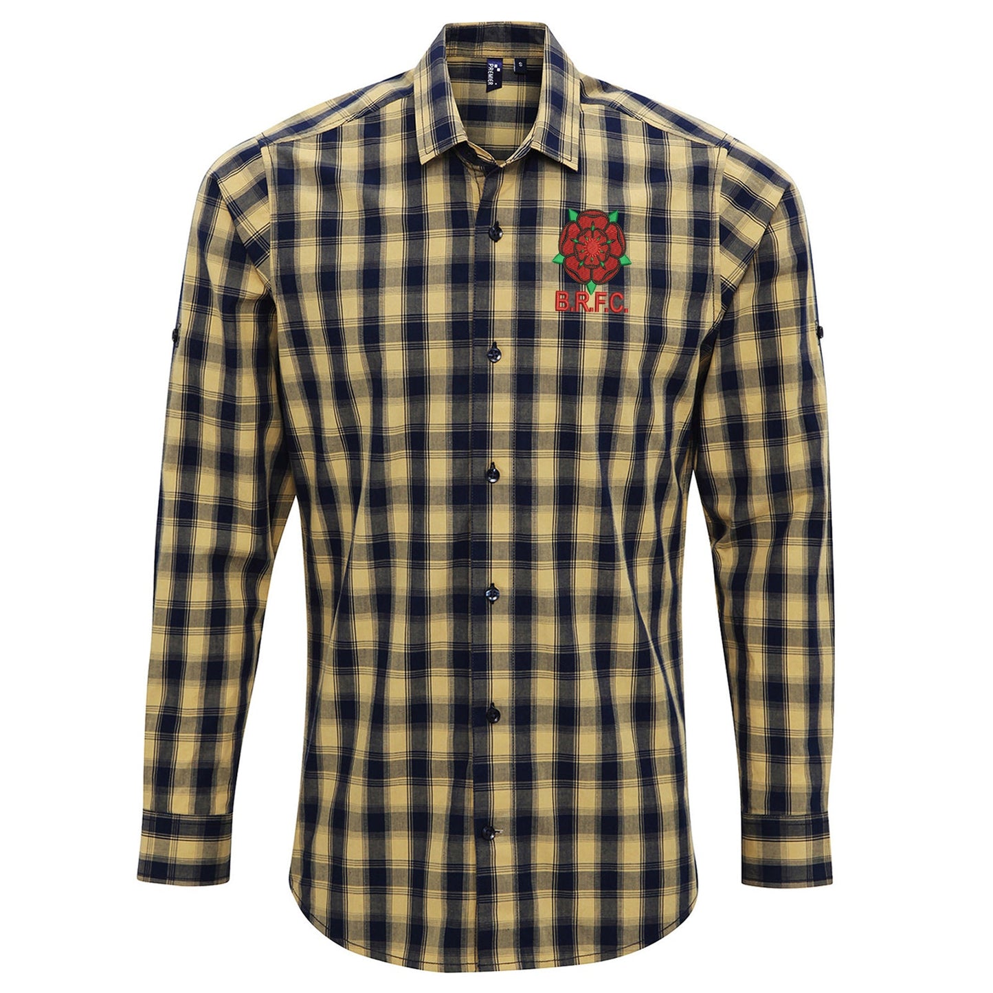 Retro Blackburn 1974 Embroidered Long Sleeve Mulligan Check Shirt