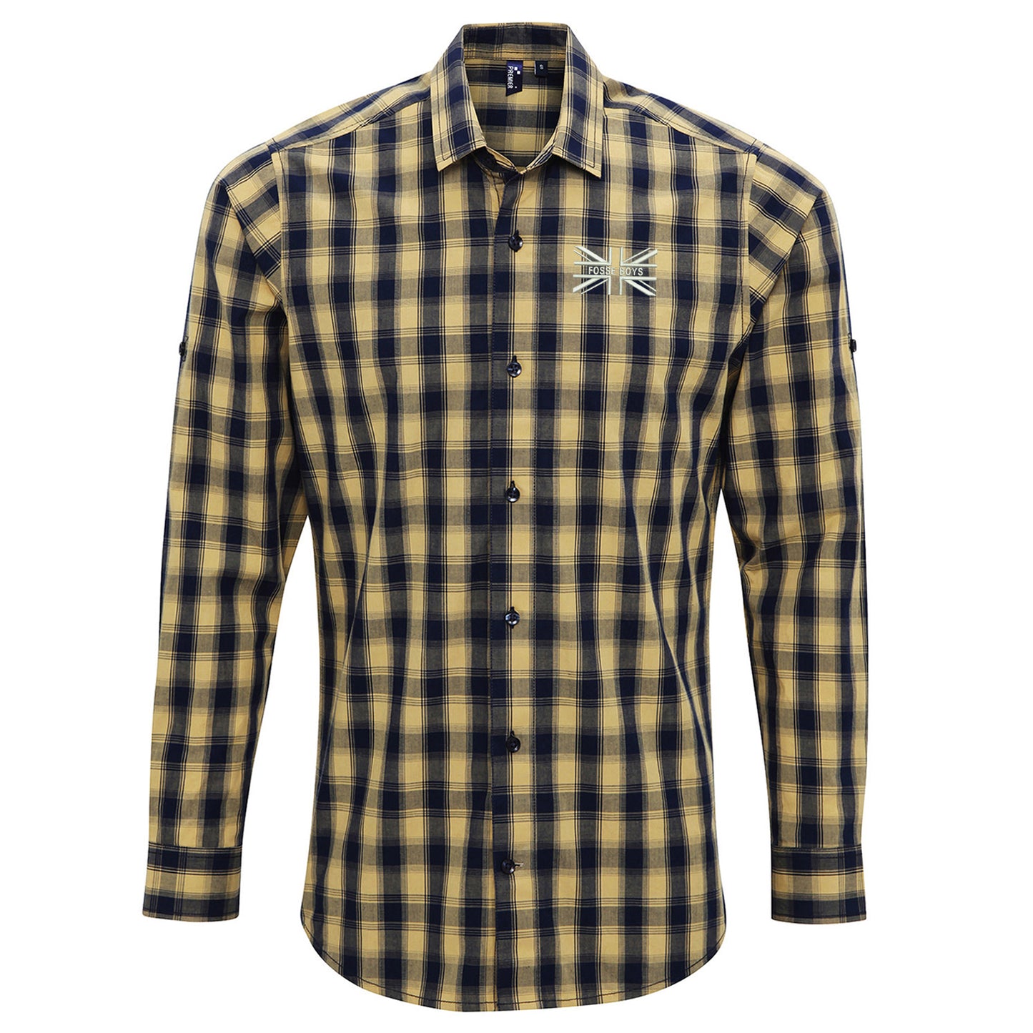 Fosse Boys Union Jack Long Sleeve Mulligan Check Shirt