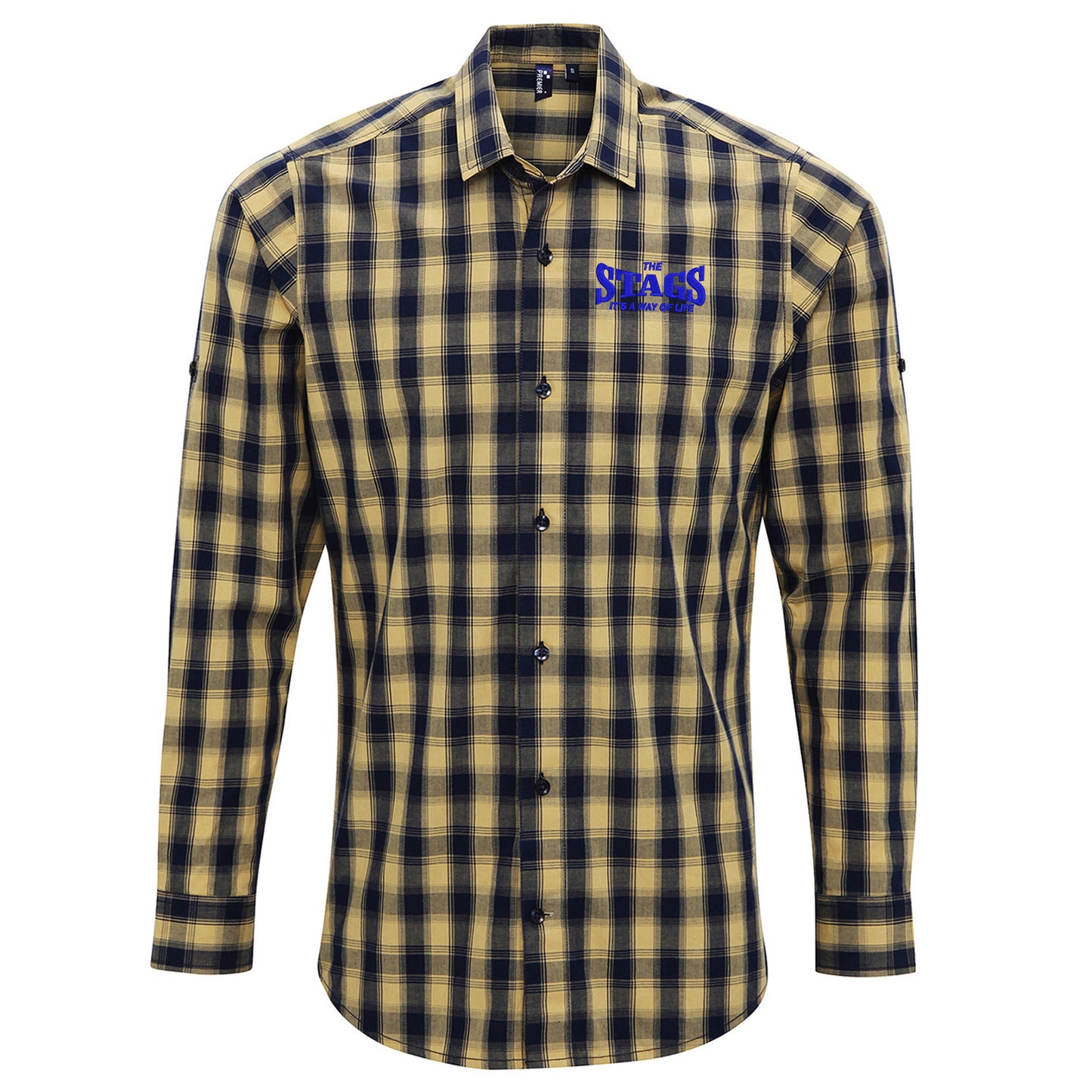 The Stags It's a Way of Life Embroidered Long Sleeve Mulligan Check Shirt