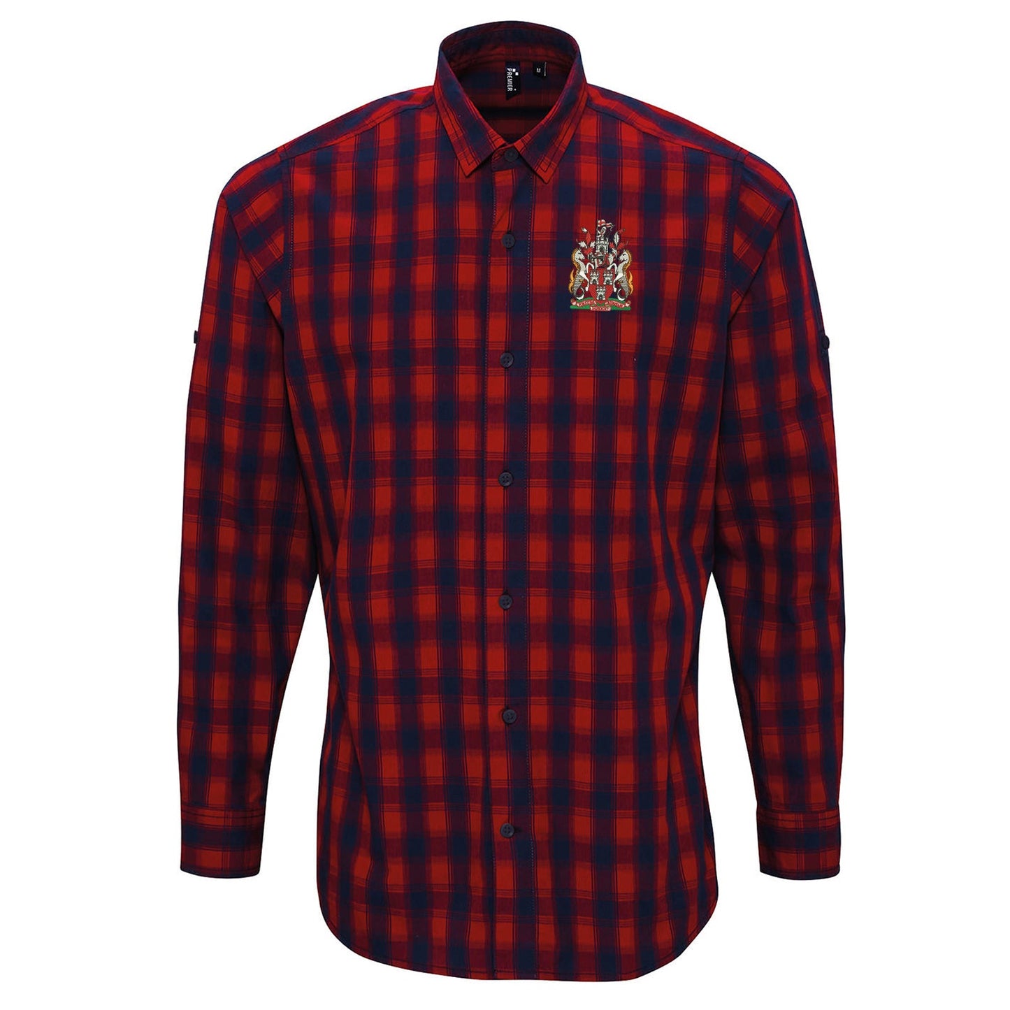 Retro Newcastle 1969 Embroidered Long Sleeve Mulligan Check Shirt