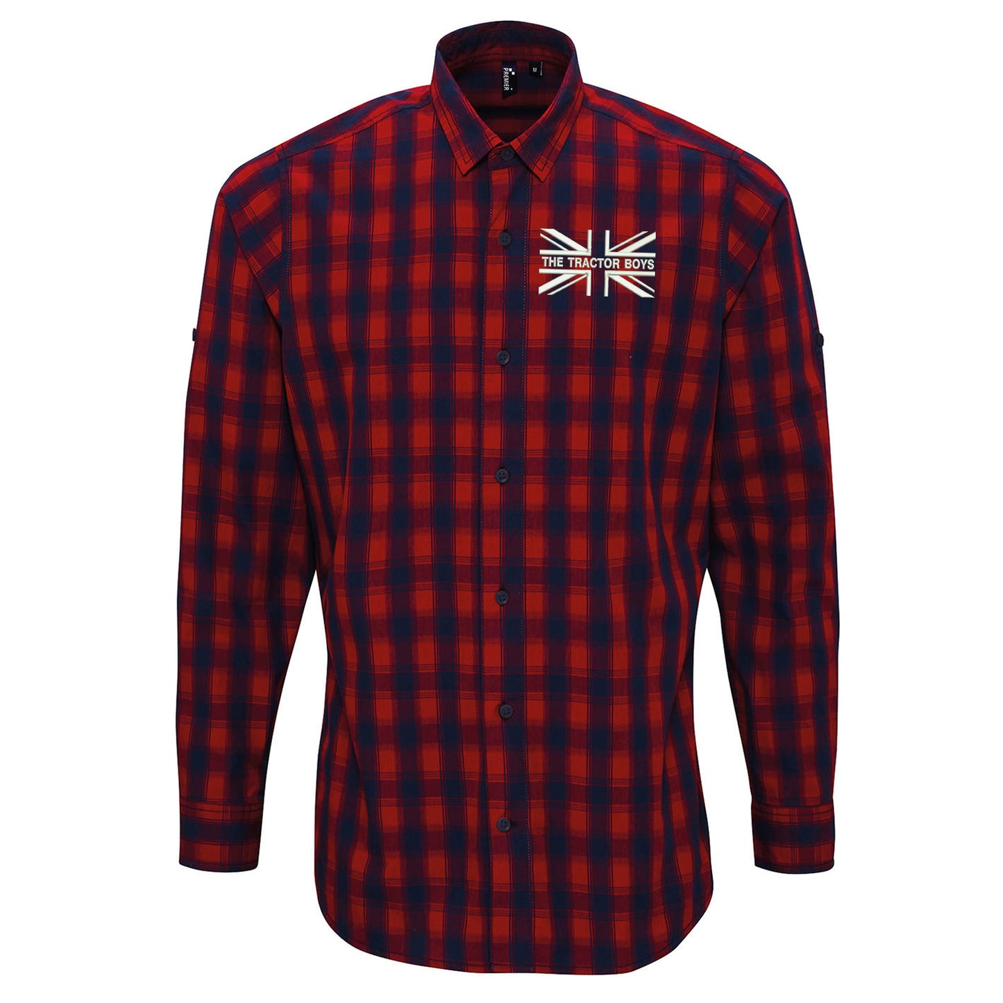 The Tractor Boys Union Jack Embroidered Long Sleeve Mulligan Check Shirt