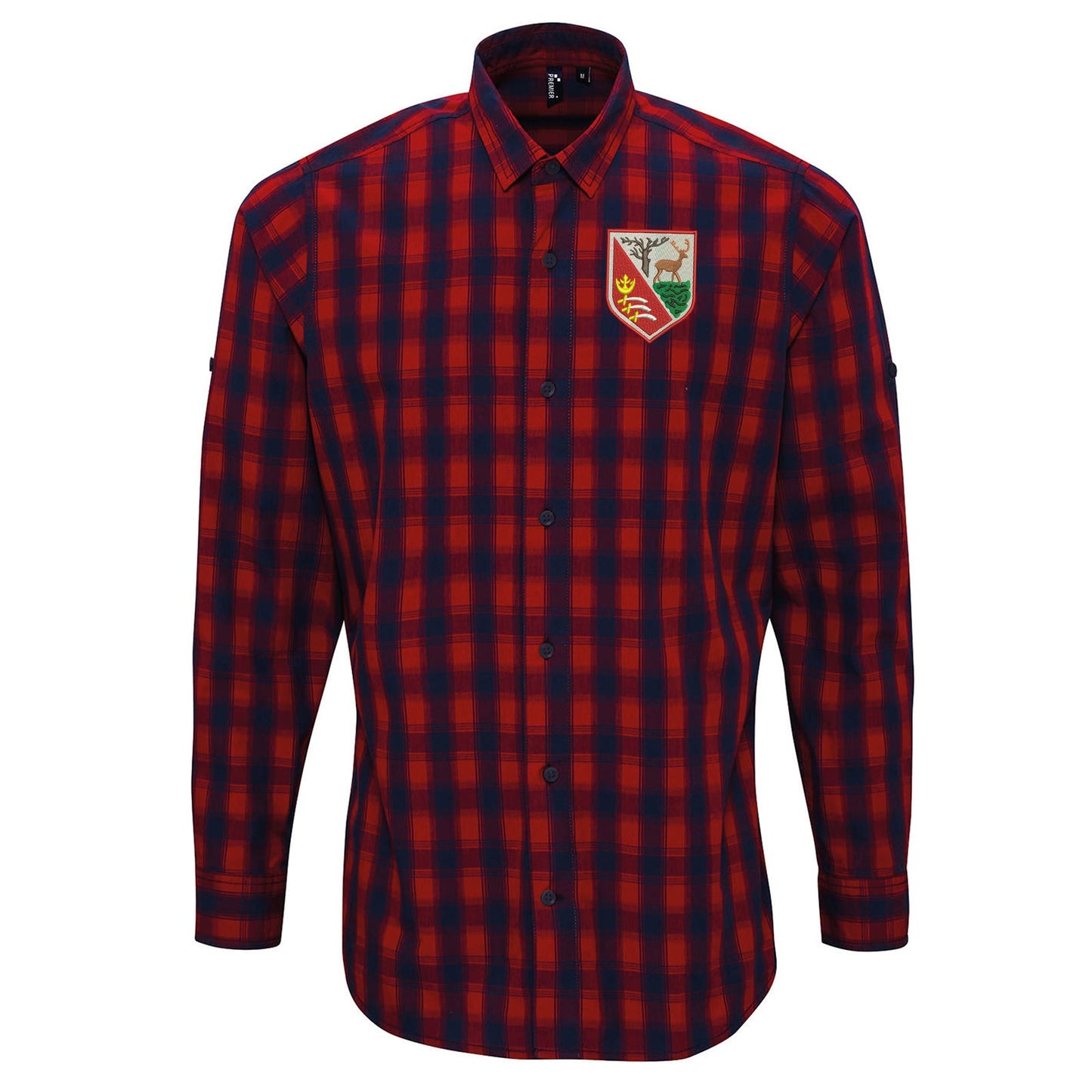Retro Hayes Embroidered Long Sleeve Mulligan Check Shirt