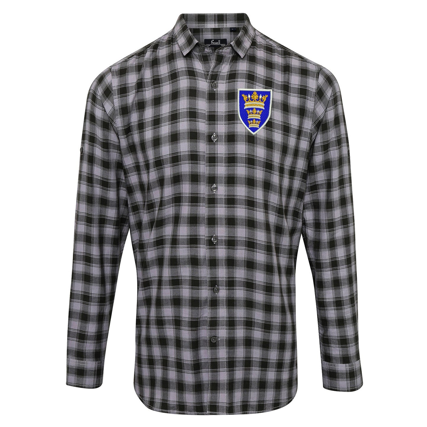 Retro Hull 1935 Embroidered Long Sleeve Mulligan Check Shirt