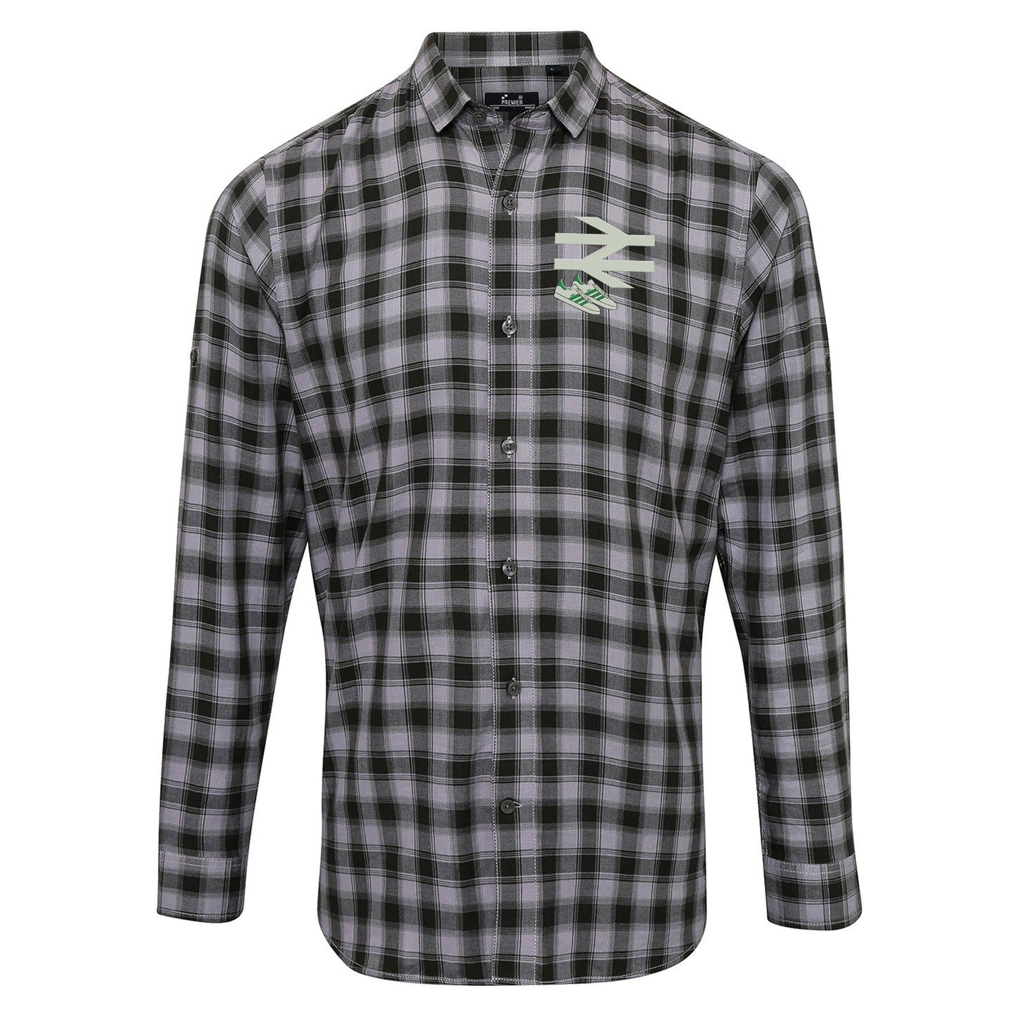 Celtic Fans Embroidered Long Sleeve Mulligan Check Shirt