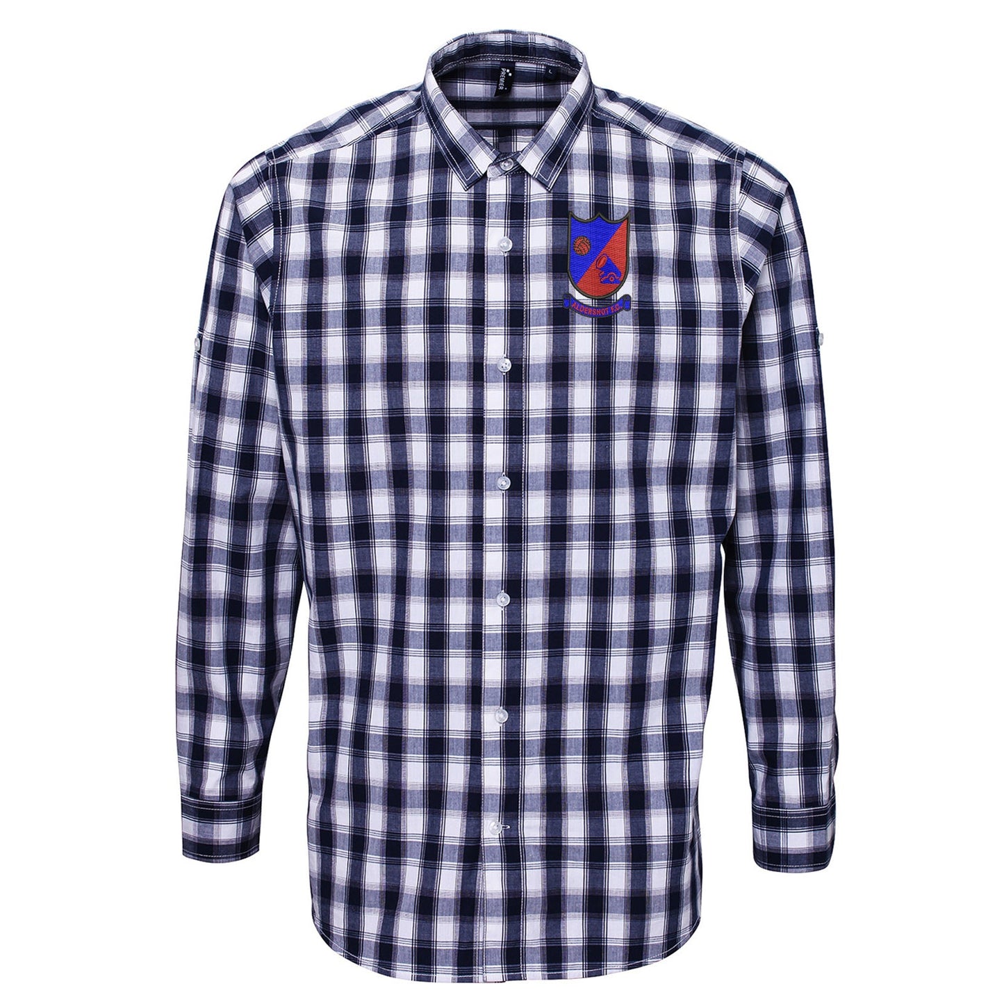 Retro Aldershot 1972 Embroidered Long Sleeve Mulligan Check Shirt