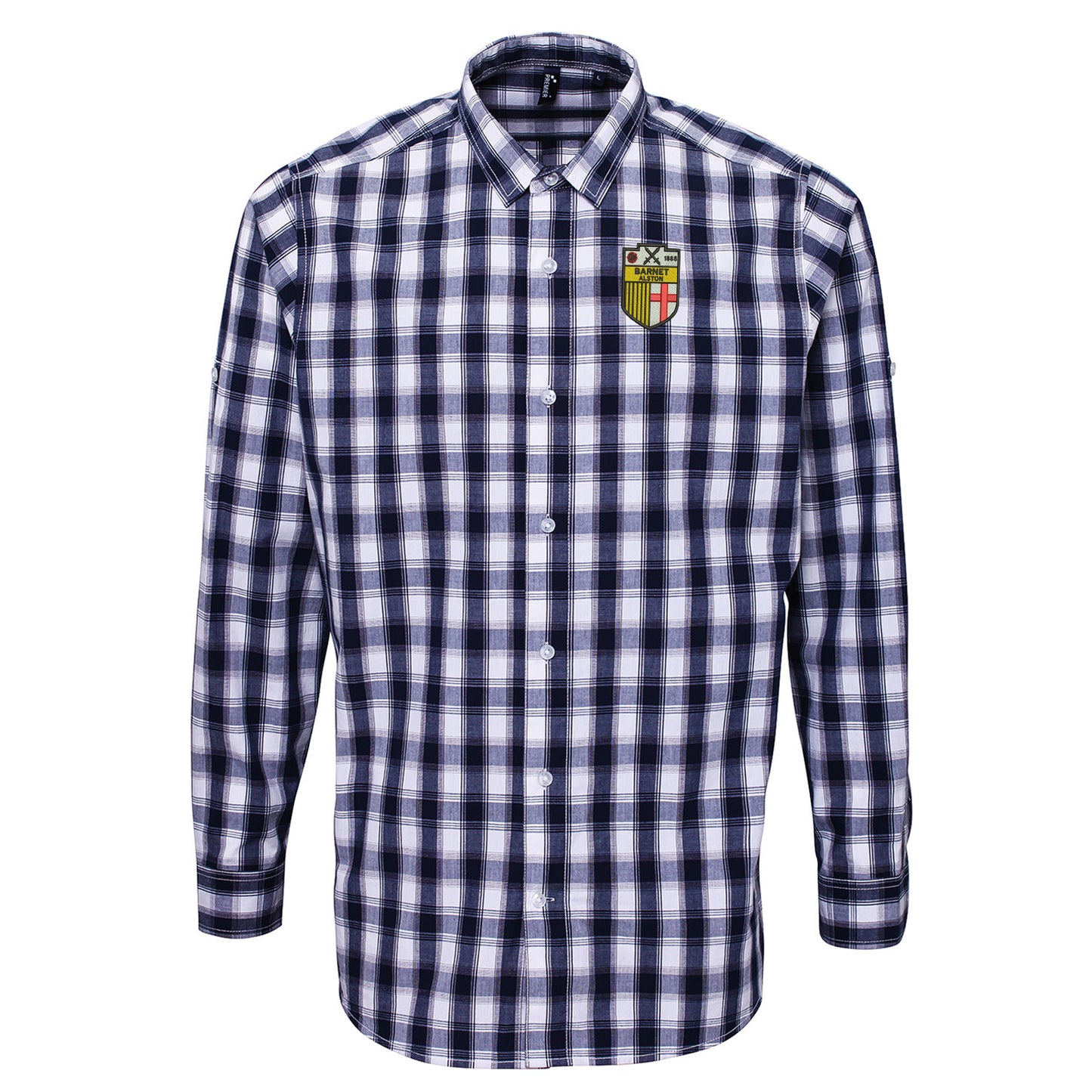 Retro Barnet Football Check Shirt