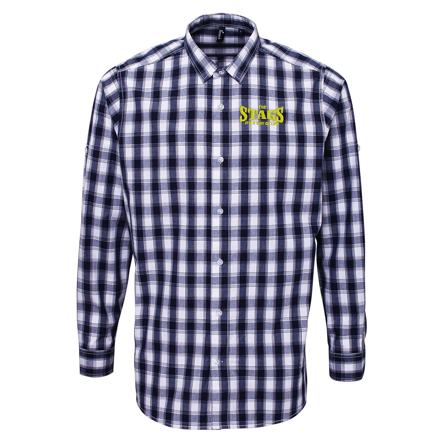 The Stags It's a Way of Life Embroidered Long Sleeve Mulligan Check Shirt
