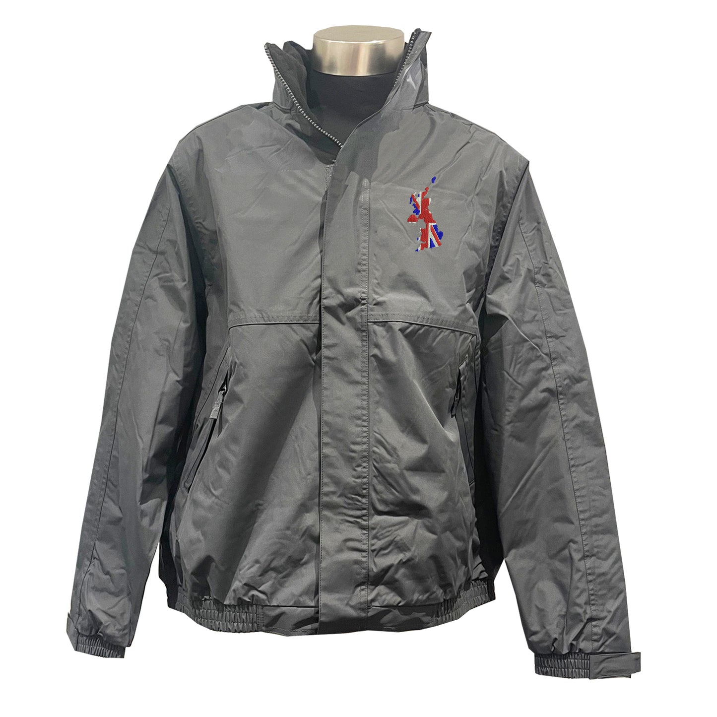 United Kingdom Flag Map Embroidered Premium Outdoor Jacket