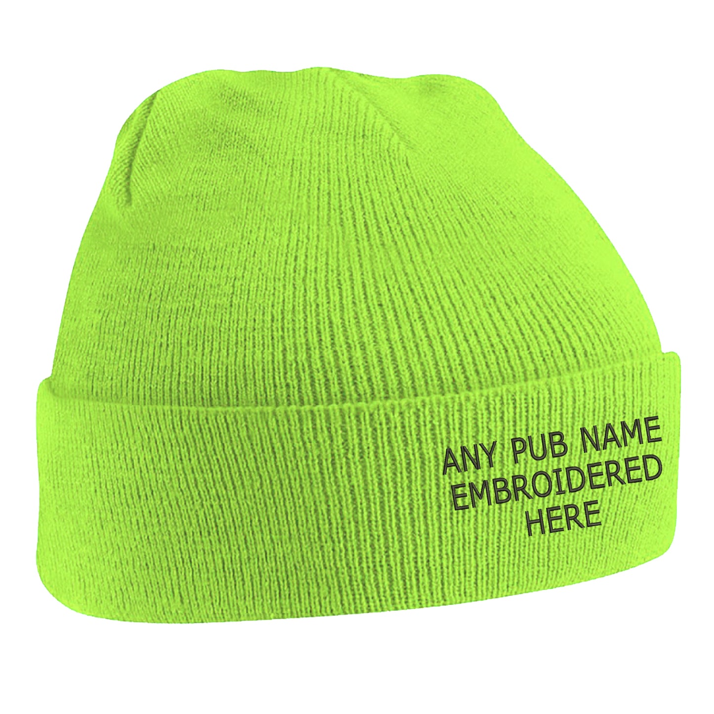 Personalised Embroidered Pub Beanie Hat