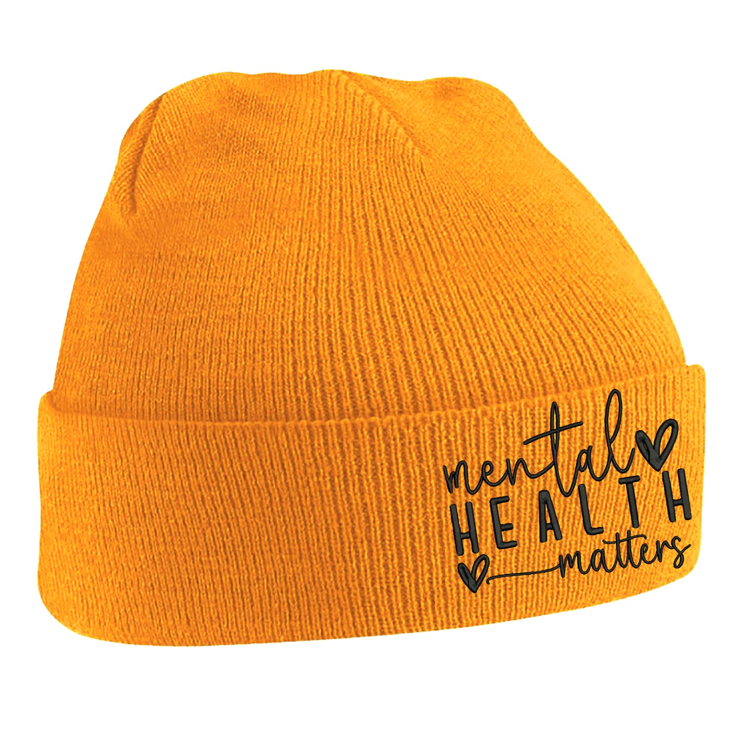 Yellow Mental Health Beanie Hat