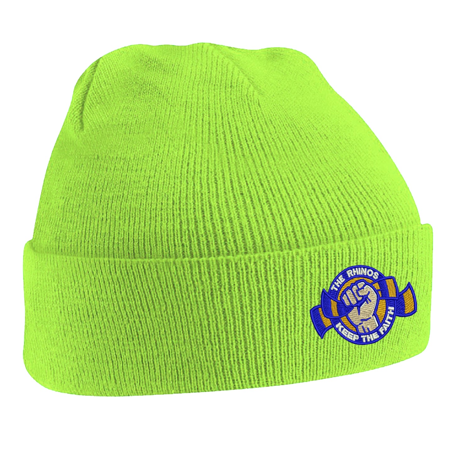 The Rhinos Keep The Faith Embroidered Beanie Hat