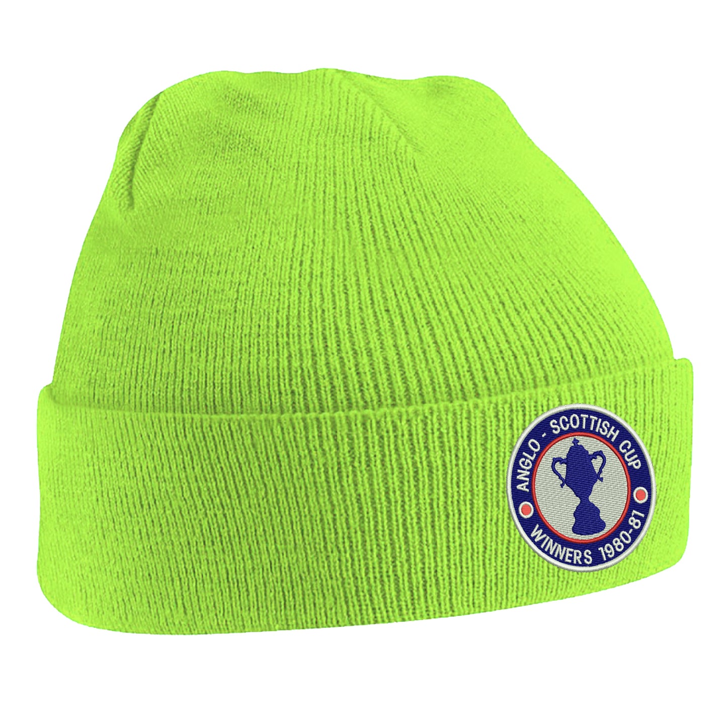 Retro Chesterfield Anglo-Scottish Cup Winners 1981 Embroidered Beanie Hat