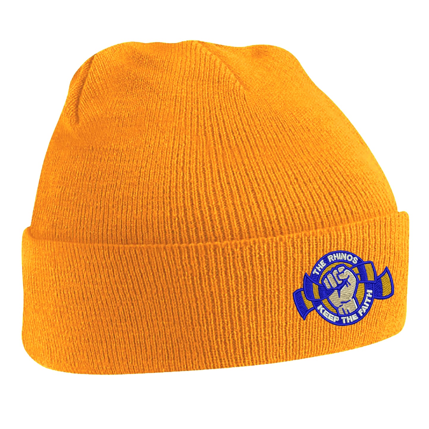 The Rhinos Keep The Faith Embroidered Beanie Hat